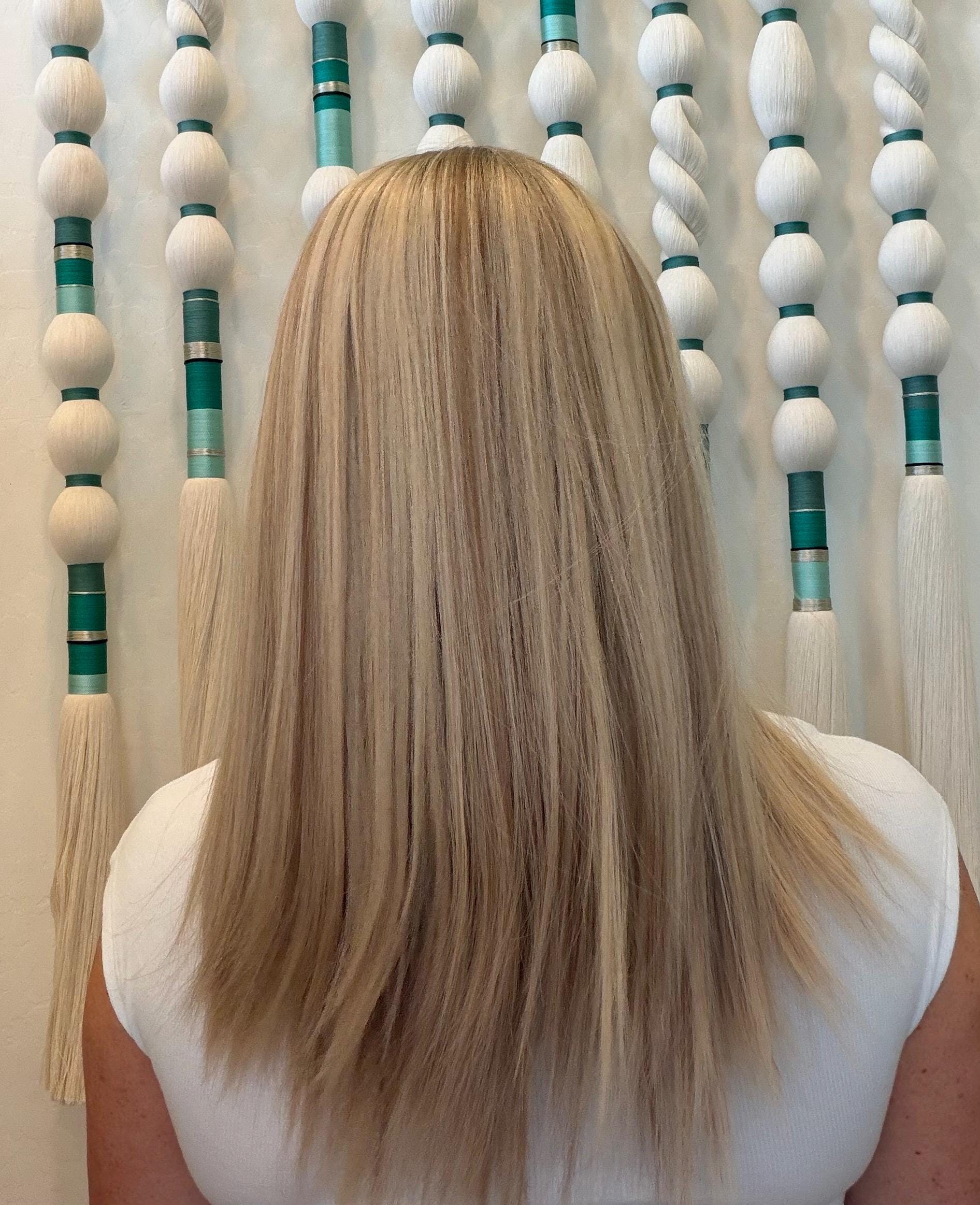 PUDDING 18" 8x8 topper 4x4 Silk Top Human Hair Topper – Ashy Blonde with Highlights | | Realistic Scalp Look | Brazilian Remy Human Hair