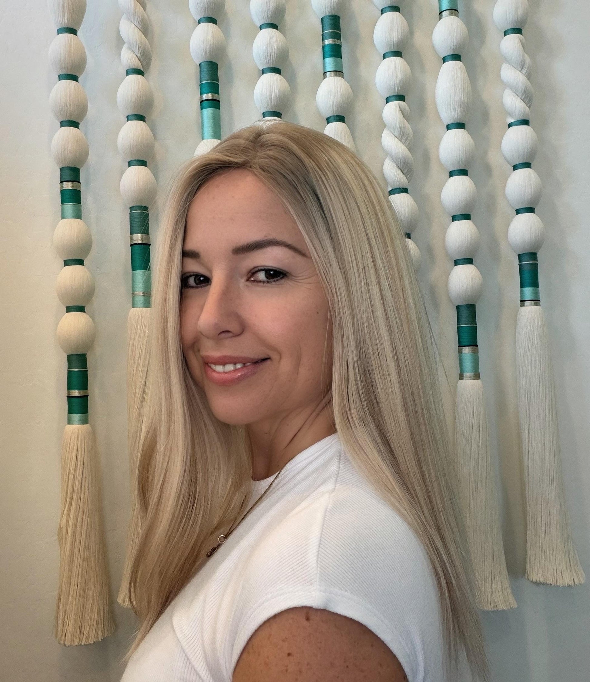 PARFAIT 18" 8x8 topper 4x4 Silk Top Human Hair Topper – Ashy Blonde with dimension | Realistic Scalp Look | Brazilian Remy Human Hair