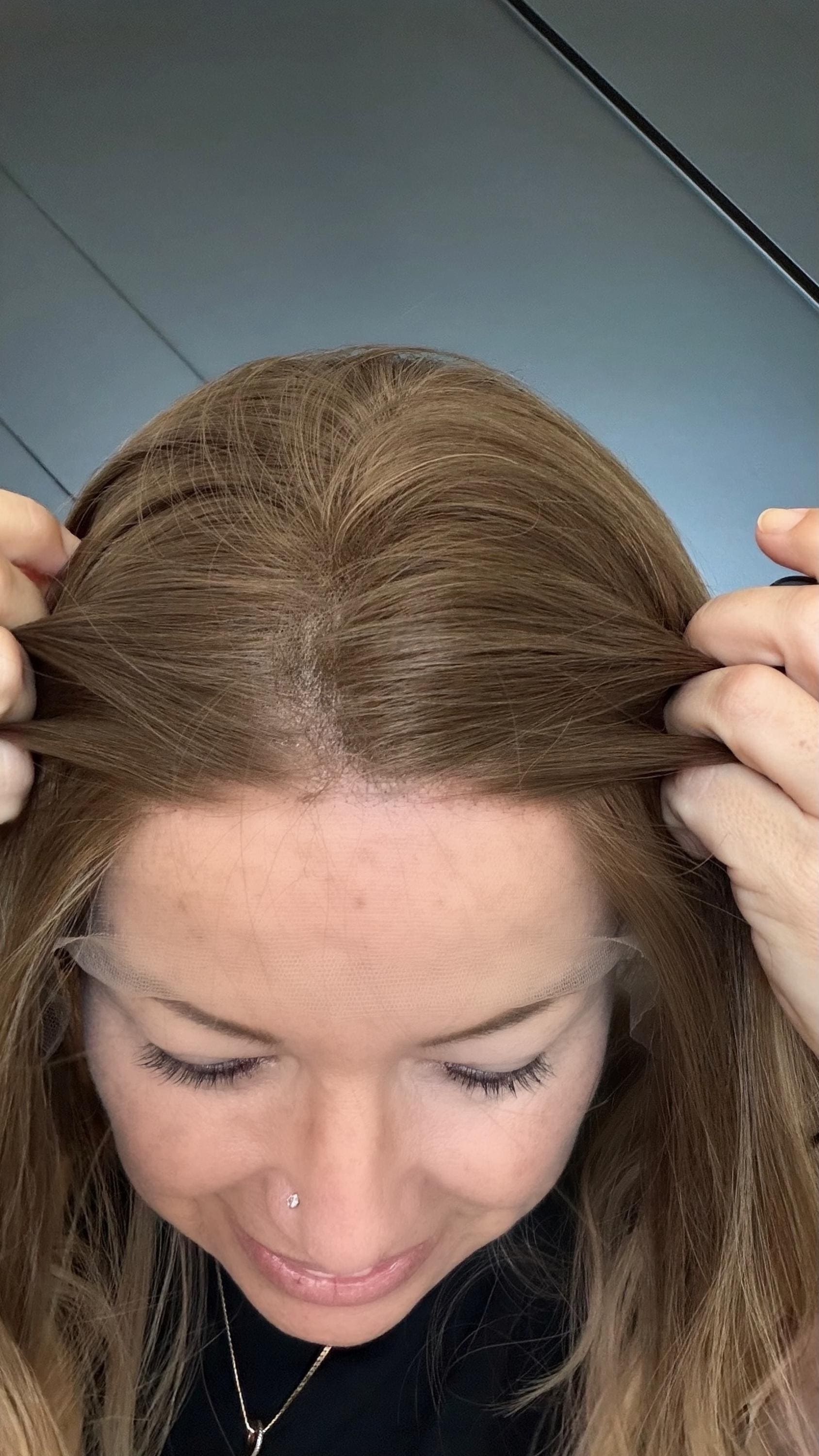 RAMONA Russian Human Hair Lace Topper 18” 5x6, 7x7, 8x8, 9x9 | Blonde Balayage Wig | Russian Remy Hair | luxury silky Remy hair natural
