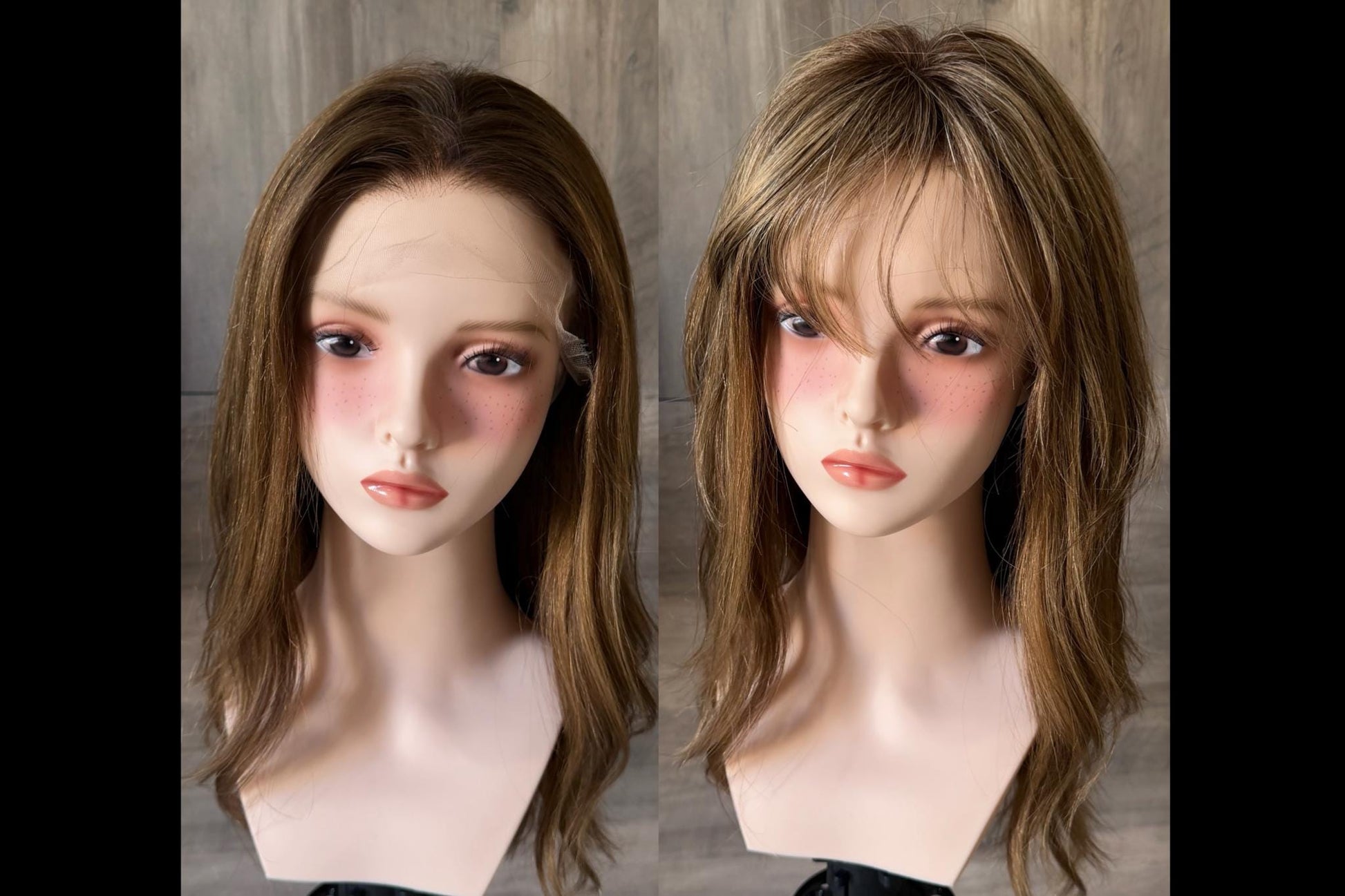 Human Hair Fringe Bangs Topper 3x4.5” | golden blonde with darker roots Human hair | hair Coverage | Thinning Hair | 10" | JILL