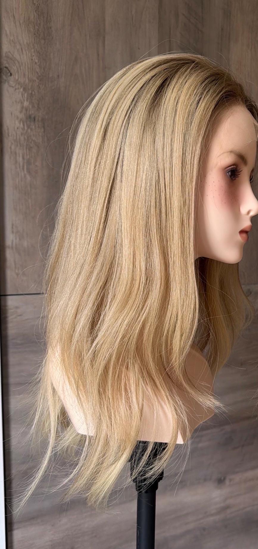Custom Order for Dana: Upgrade to Handtied cap on Kimmy, 4 Full Head Wig holds, 2 wig band holds. Beige. Expedite price
