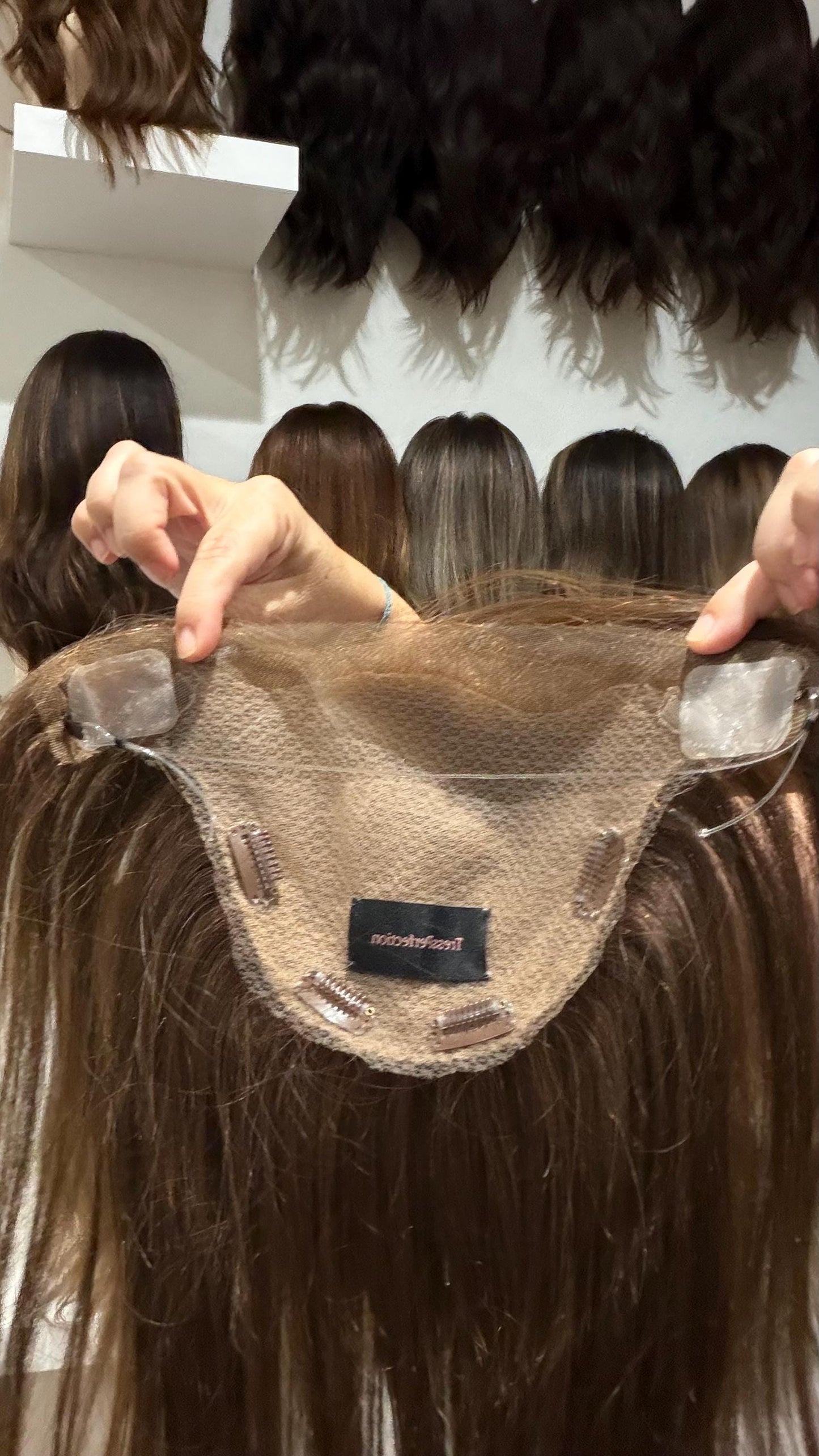 MONARK Brazilian Human Hair T-Crown T-Shaped Hairline Topper 2x11 + 4x6 deep base | Halo | Receding Hairline | Thinning Hair 10-16" t-lace