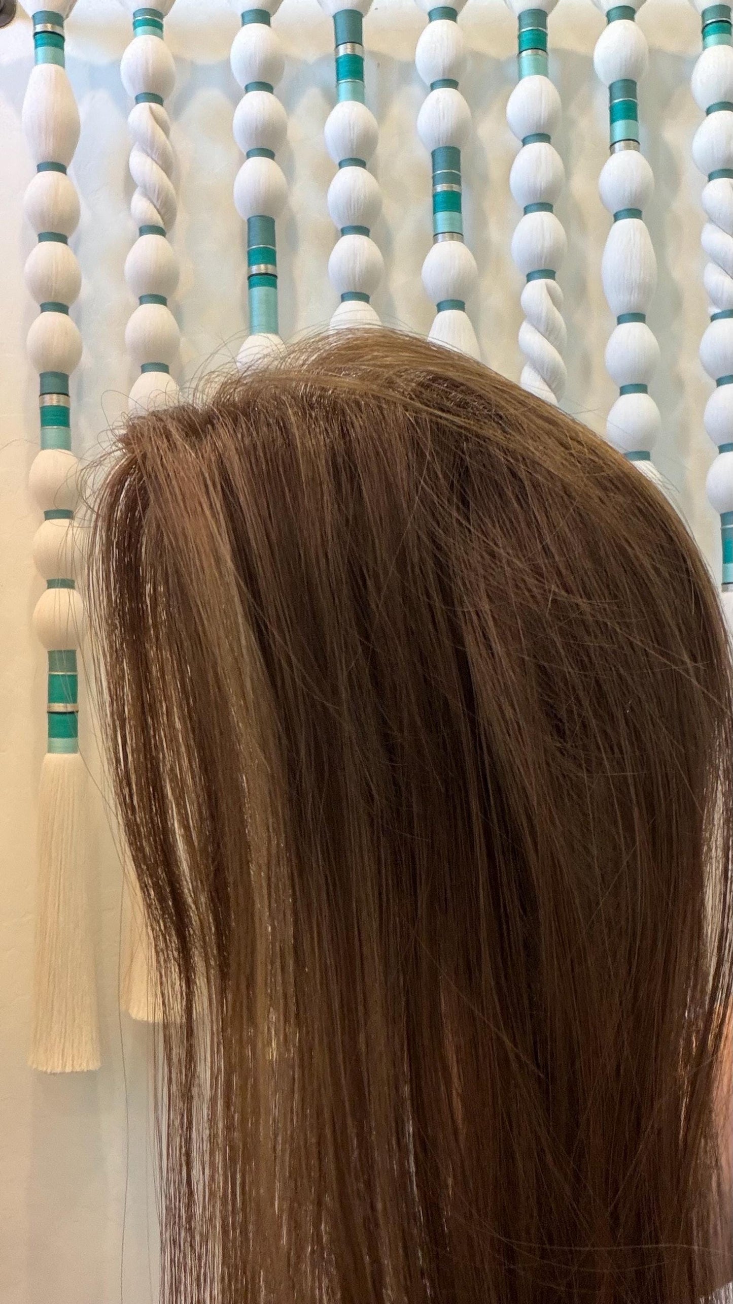 MONAKA Remy Human Hair Topper 20" | 3x5.5” monofilament top| Low Density | Medium Brown with Golden Highlights