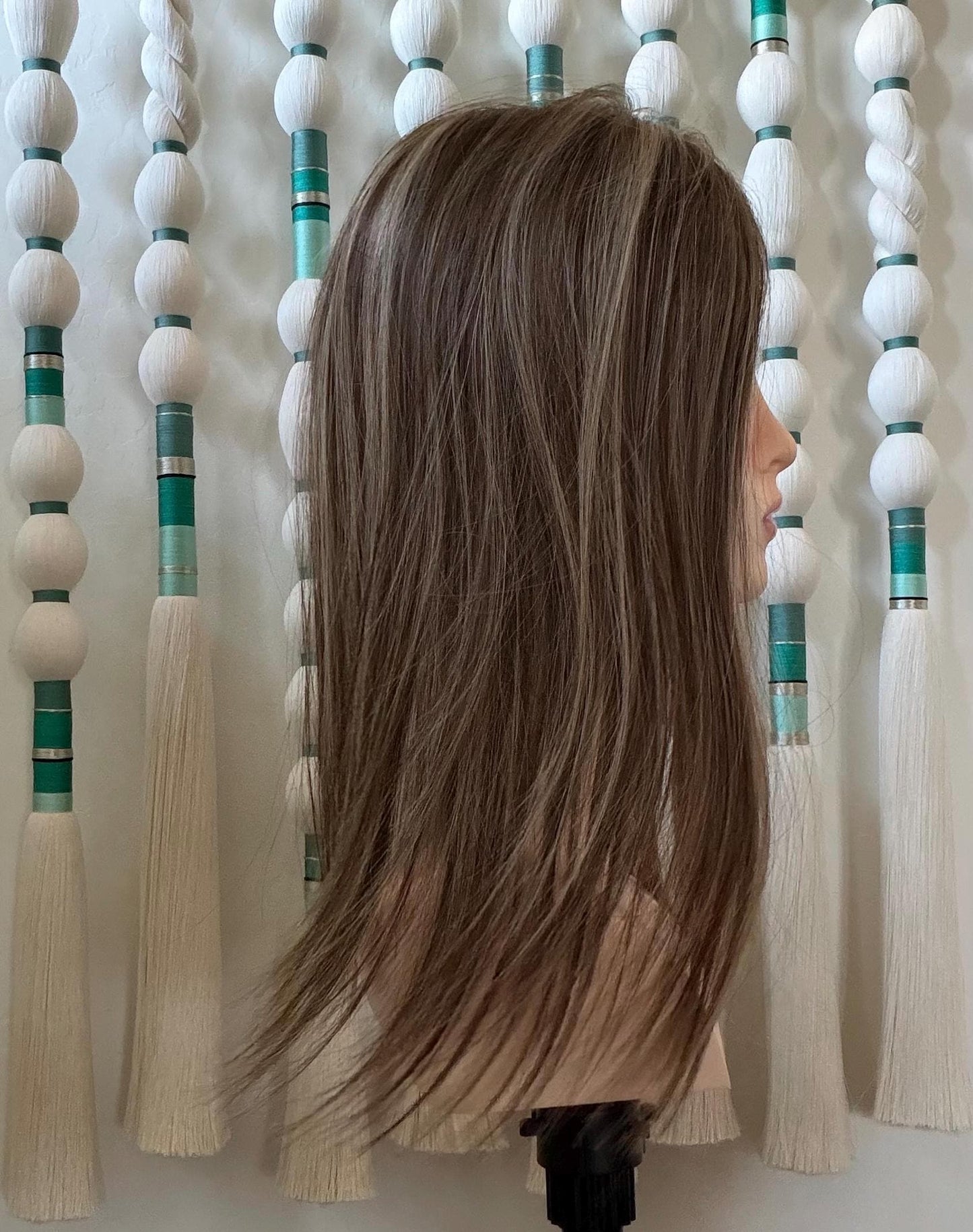 AMARETTI 5x6”” Remy Human Hair Topper 18” monofilament top| Low Density | Brown with Highlights