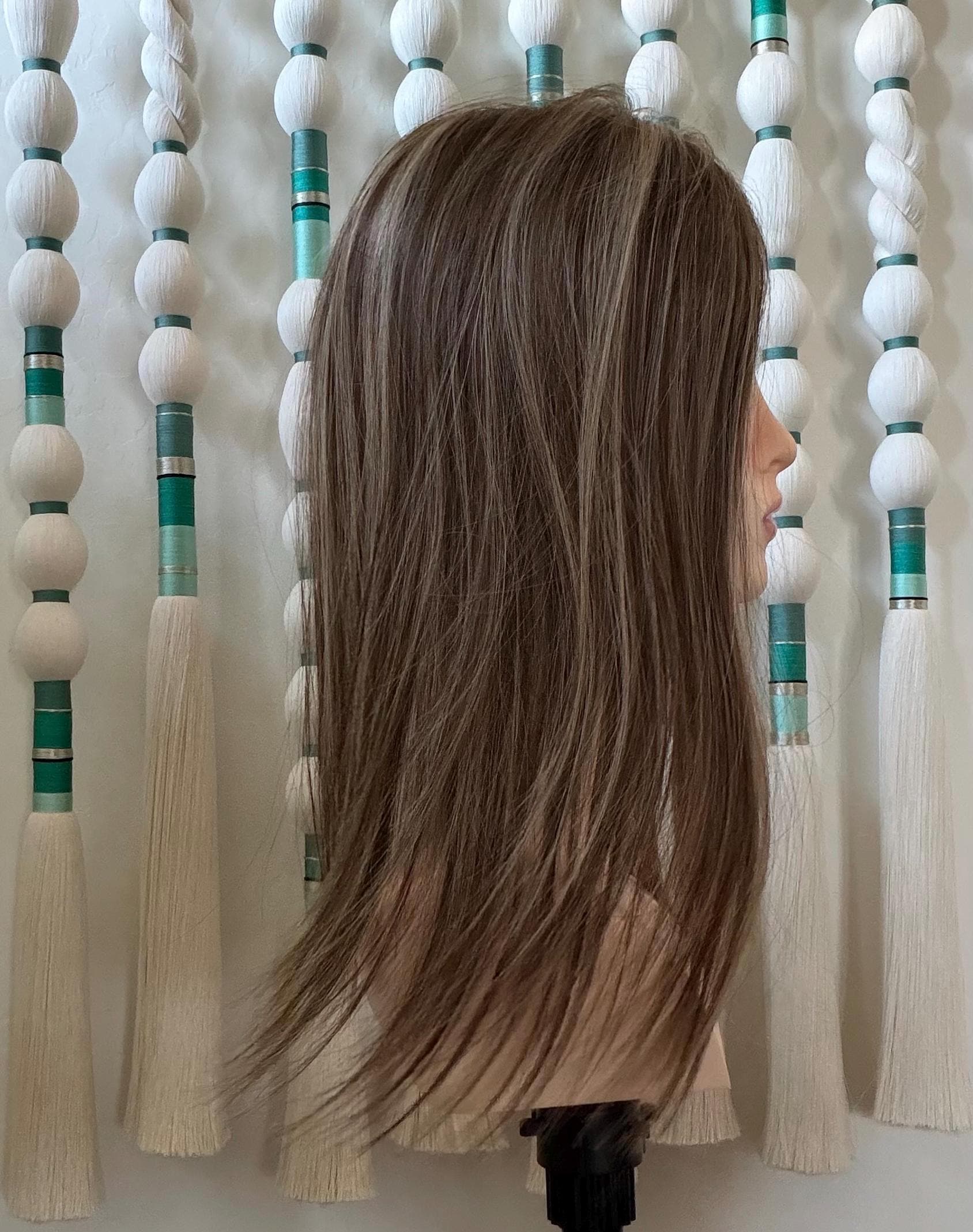 AMARETTI 5x6”” Remy Human Hair Topper 18” monofilament top| Low Density | Brown with Highlights