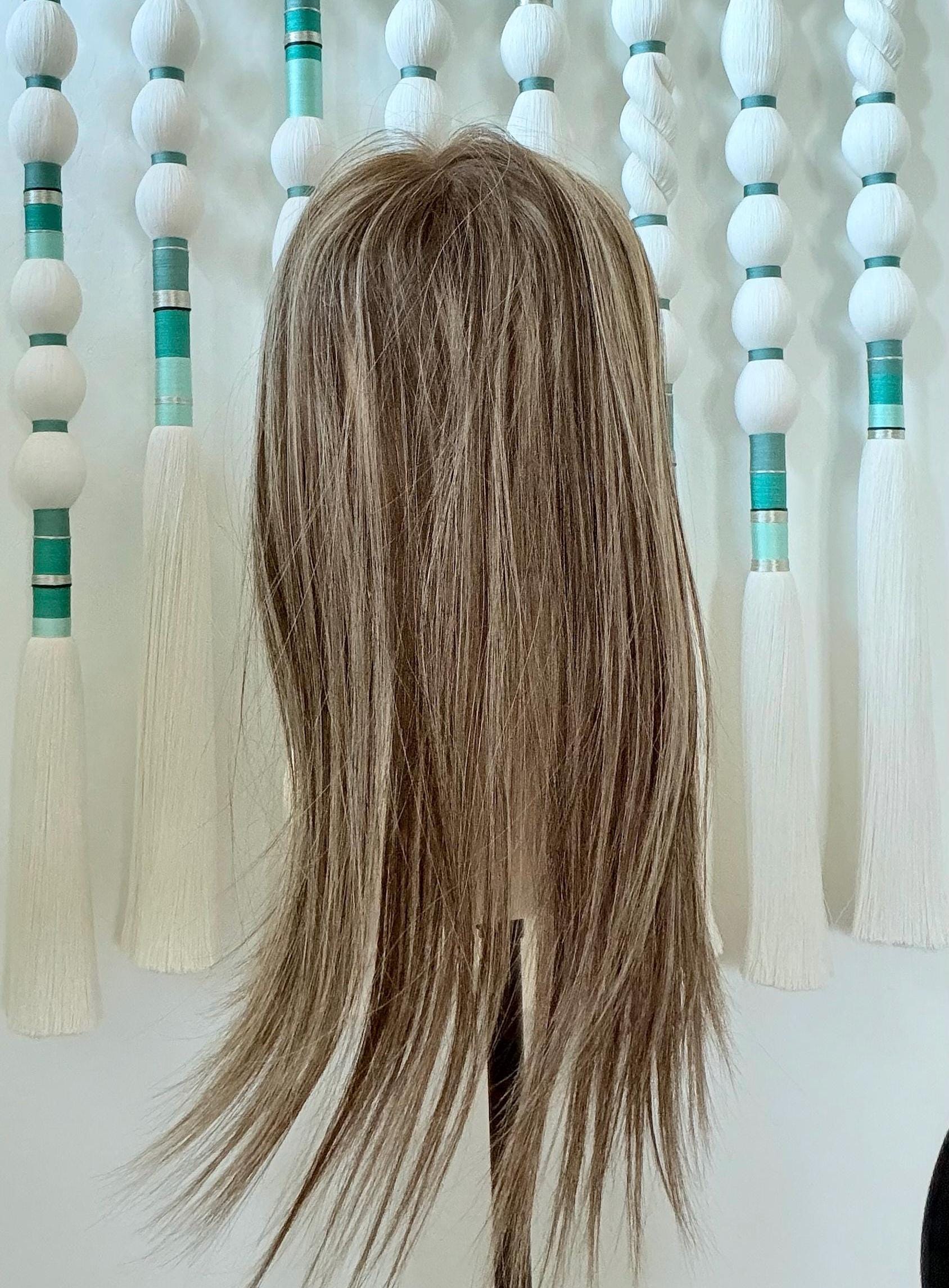 AMARETTI 5x6”” Remy Human Hair Topper 18” monofilament top| Low Density | Brown with Highlights