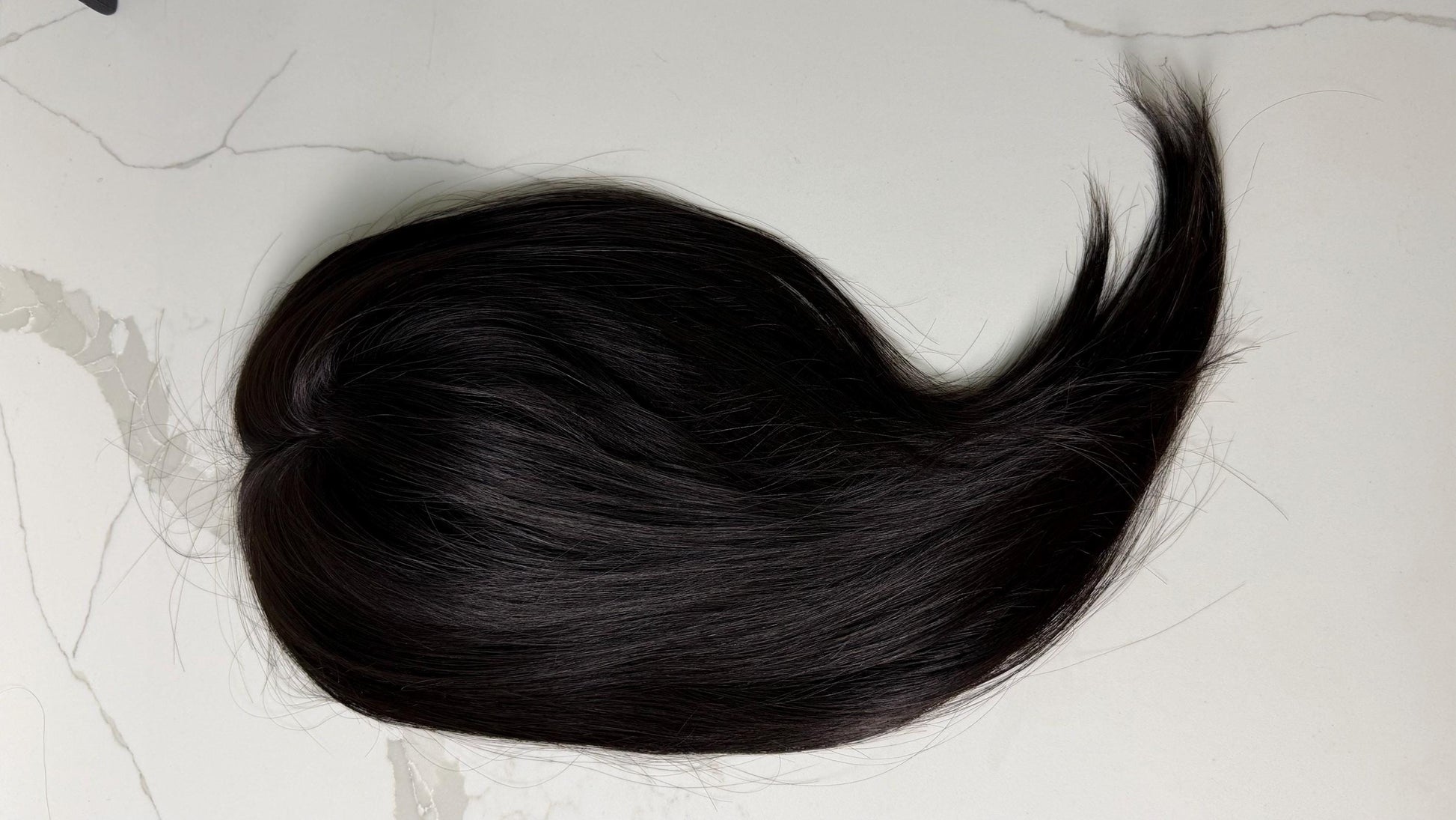 CANELE 6.5x7”” Remy Human Hair Topper 16” silk top| Natural Density | Natural Black