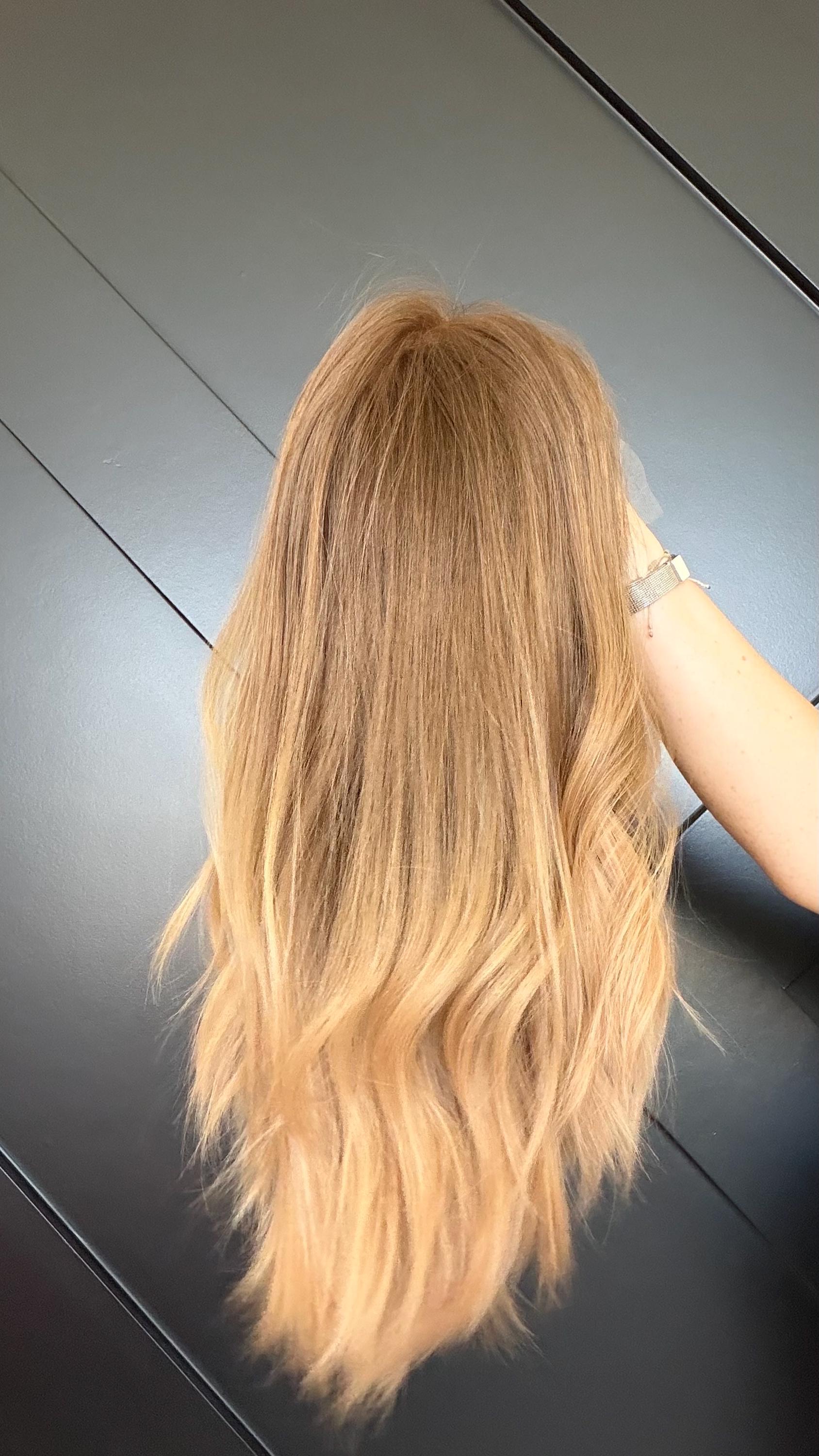 RAMONA Russian Human Hair Lace Topper 18” 5x6, 7x7, 8x8, 9x9 | Blonde Balayage Wig | Russian Remy Hair | luxury silky Remy hair natural