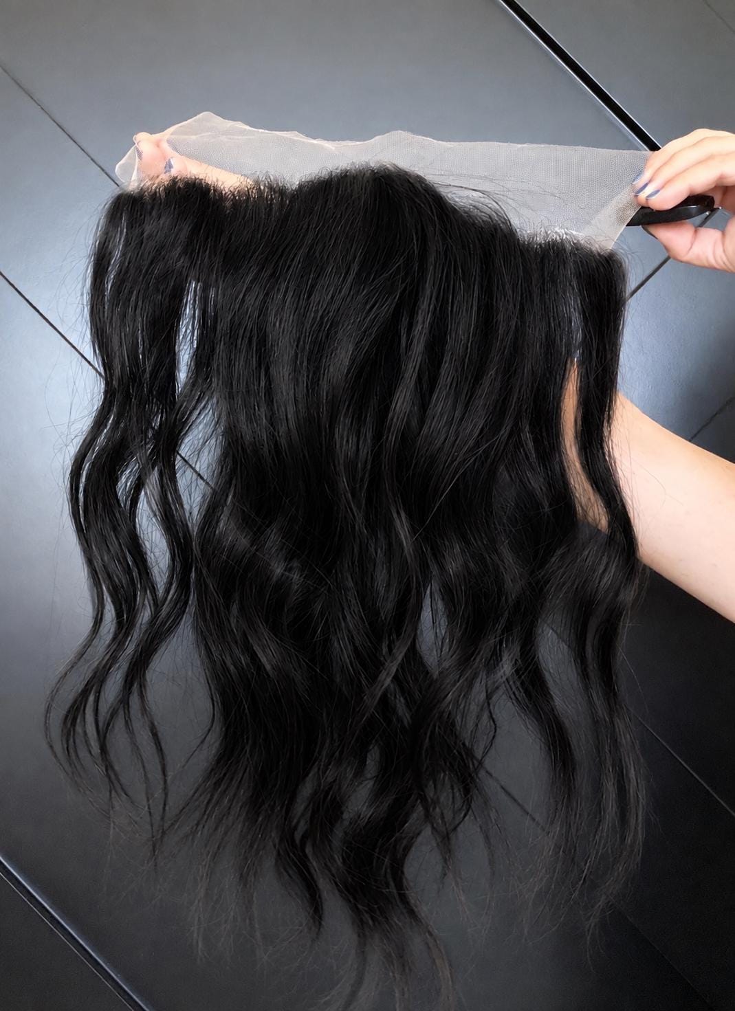 MONARK Brazilian Human Hair T-Crown T-Shaped Hairline Topper 2x11 + 4x6 deep base | Halo | Receding Hairline | Thinning Hair 10-16" t-lace