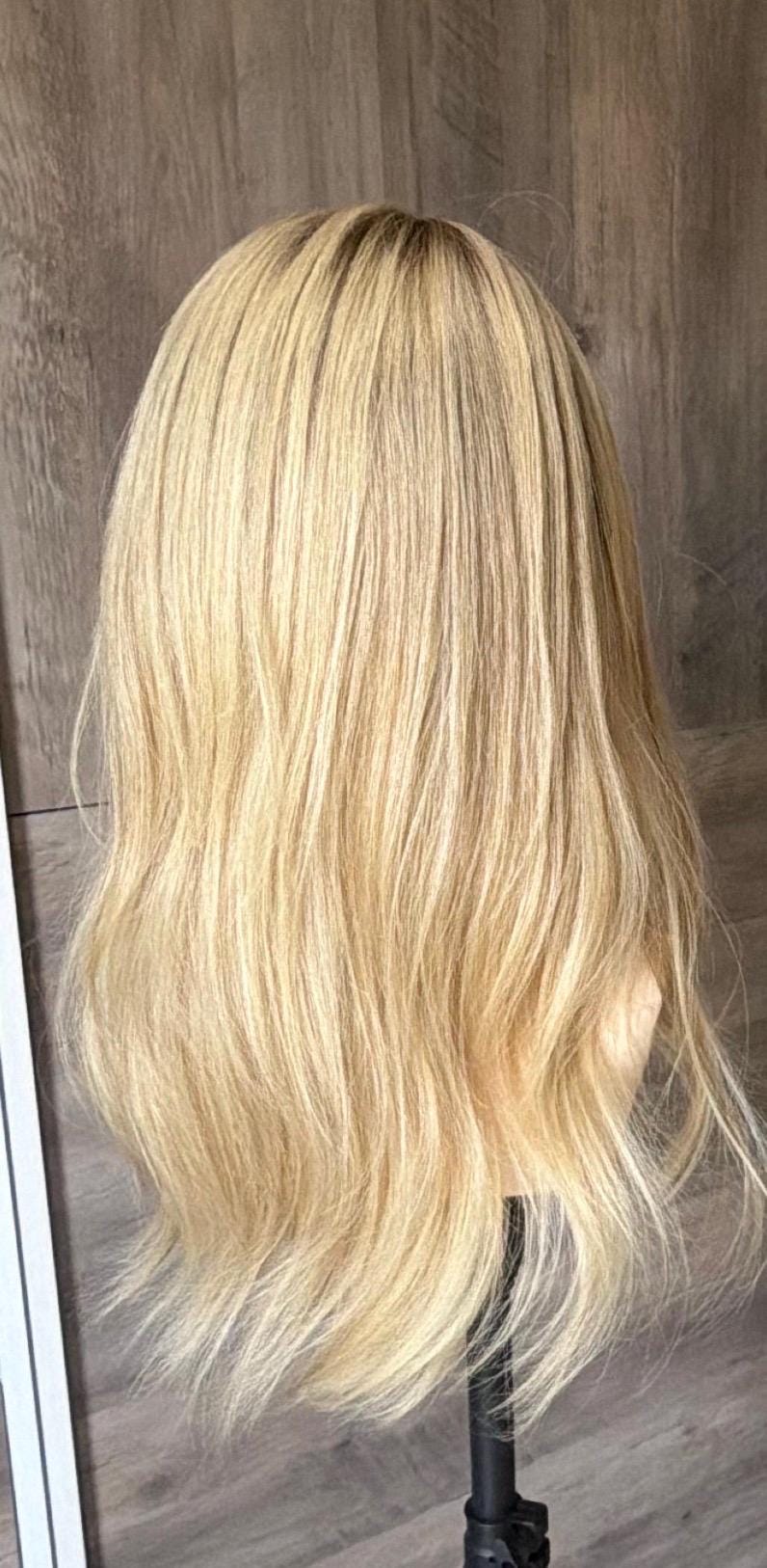 Custom Order for Dana: Upgrade to Handtied cap on Kimmy, 4 Full Head Wig holds, 2 wig band holds. Beige. Expedite price