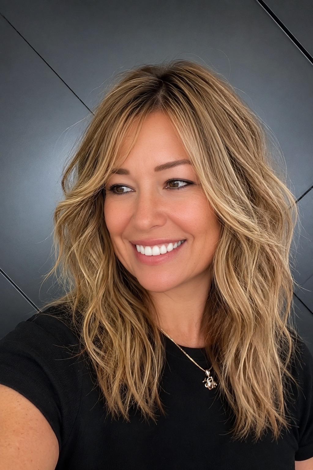 HAWK Layered European Remy Human Hair Wig | Natural Density 5x5.5” Lace Top Wig | Ashy root n Blonde highlights 18”-26” Bleached Knots