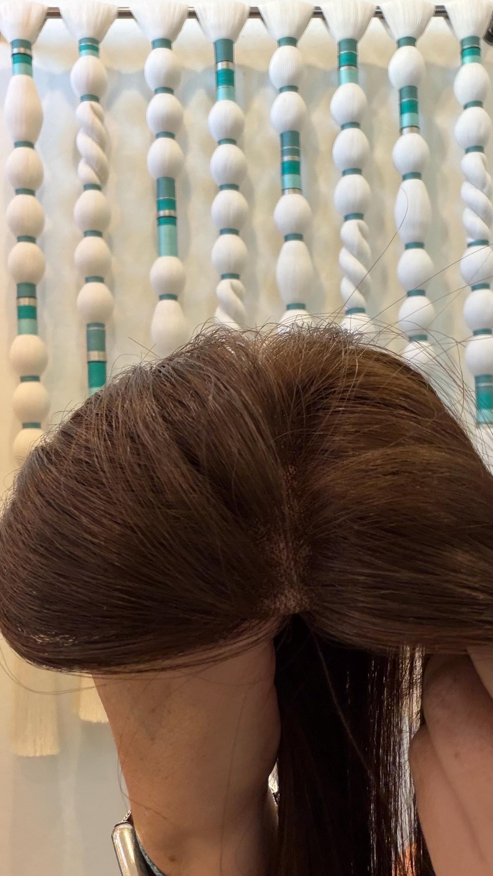 YOKAN Remy Human Hair Topper 16" | 3x5.5” monofilament top| Natural Density | Dark Brown