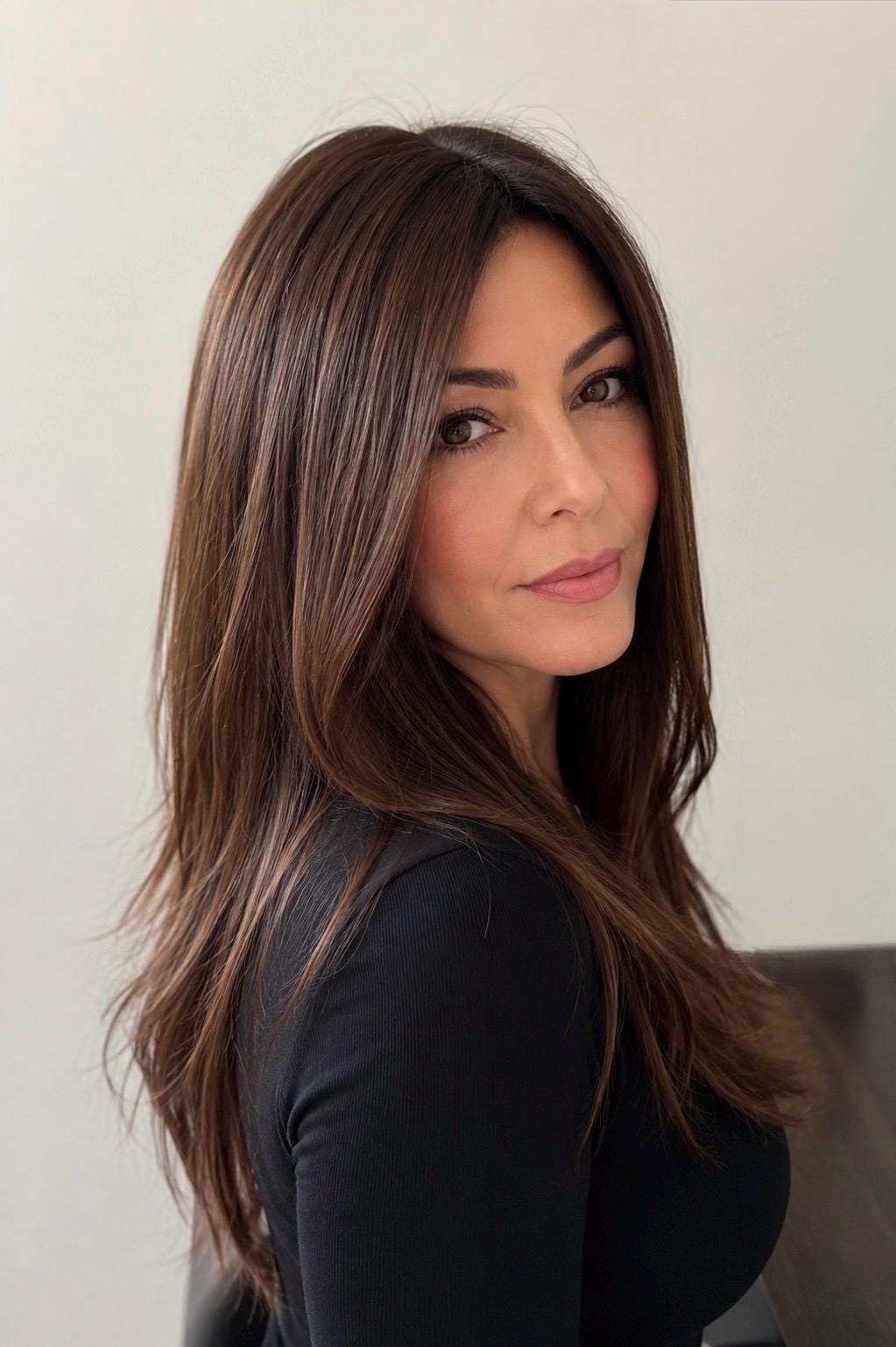 TORRONE 8.5x9” Remy Human Hair Topper 18” monofilament top| Low Density | Dark Brown