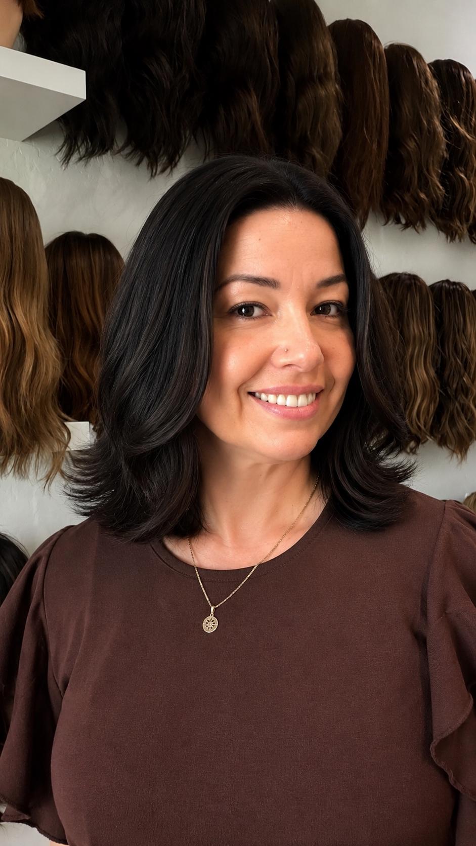 14" Lace Front Wig – Heat-Resistant Futura Fiber, Highlight Blonde Balayage Natural density Layered Haircut customization available PRINCESA