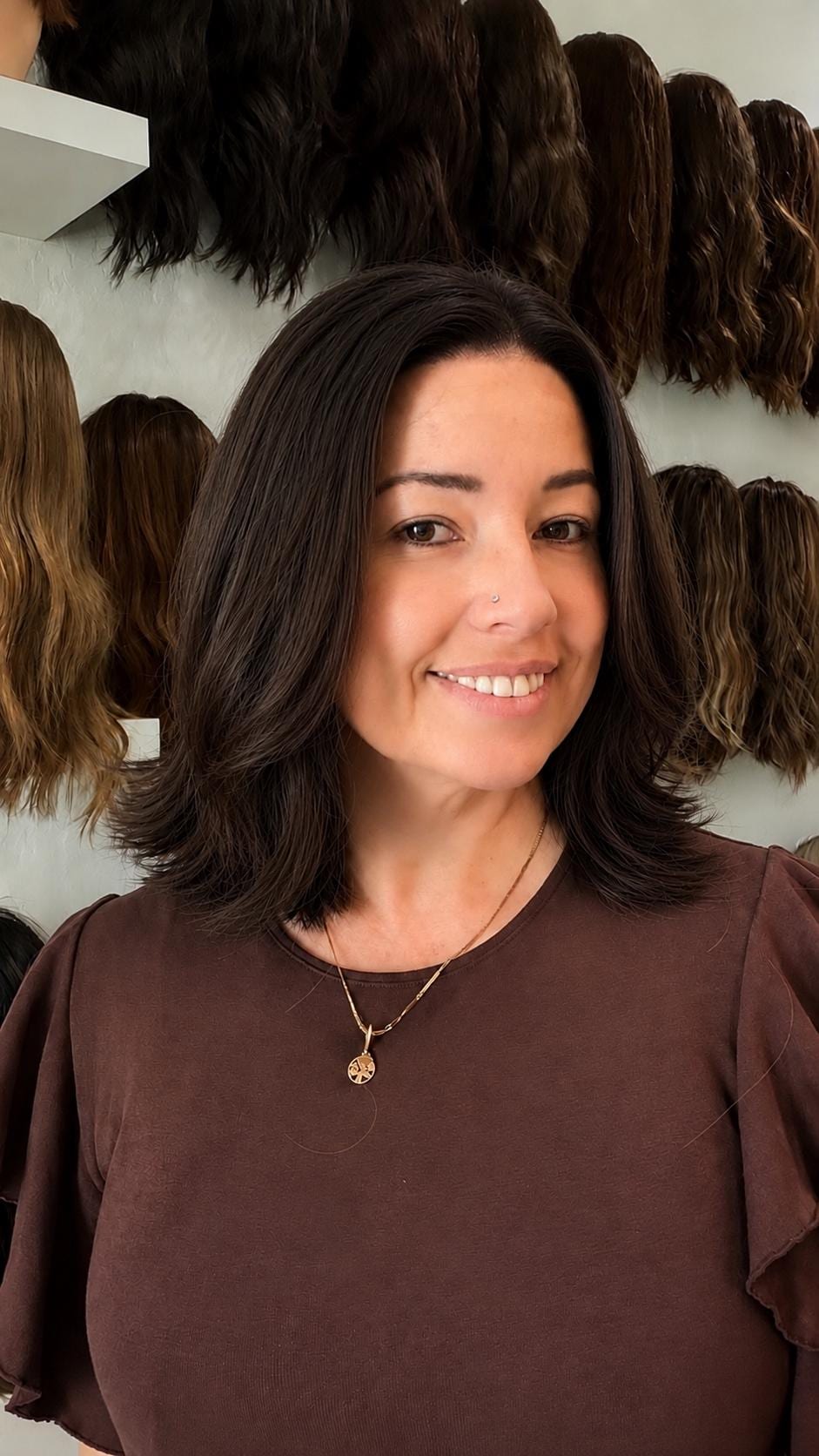 14" Lace Front Wig – Heat-Resistant Futura Fiber, Highlight Blonde Balayage Natural density Layered Haircut customization available PRINCESA