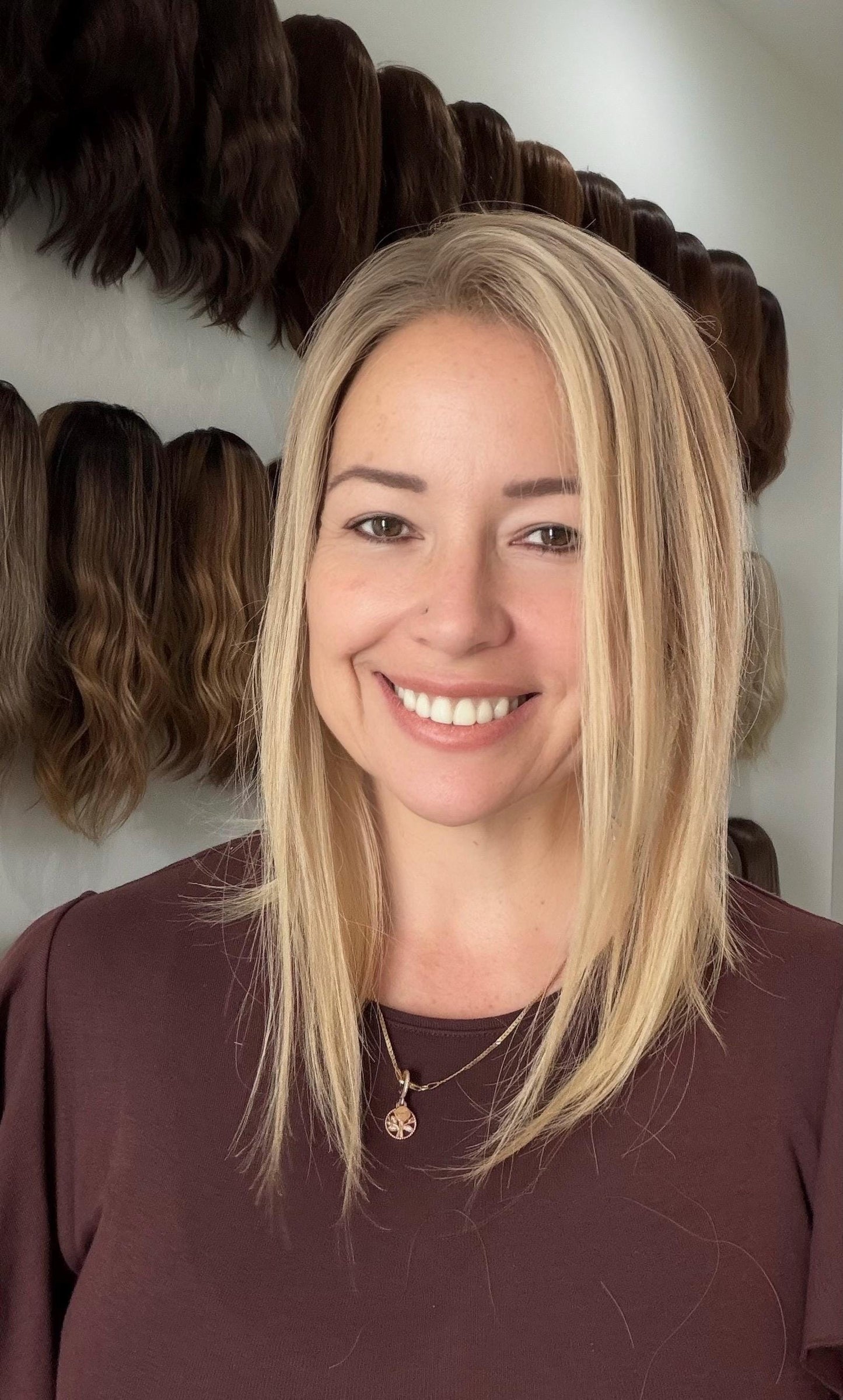 Human Hair Lace front halo Topper 5x5” | ashy blonde mushroom roots Human hair | hair Coverage | Thinning Hair | 14" | bleached knots TOTO