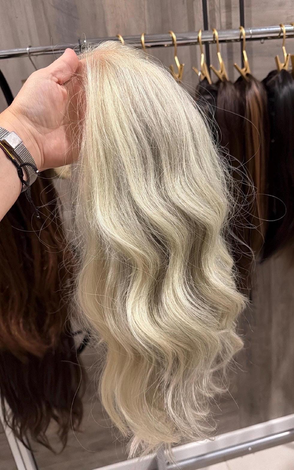 LELE 18 Human Hair Wig | Salt and Pepper lace top wig | High Density | 18” diamond net | silicone for better fit size medium