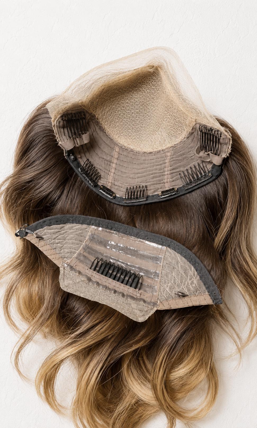 WiG Topper FUSION Two in one piece. One day is a wig and one day is a topper human hair. Different colors available brazilian hair 18-26”