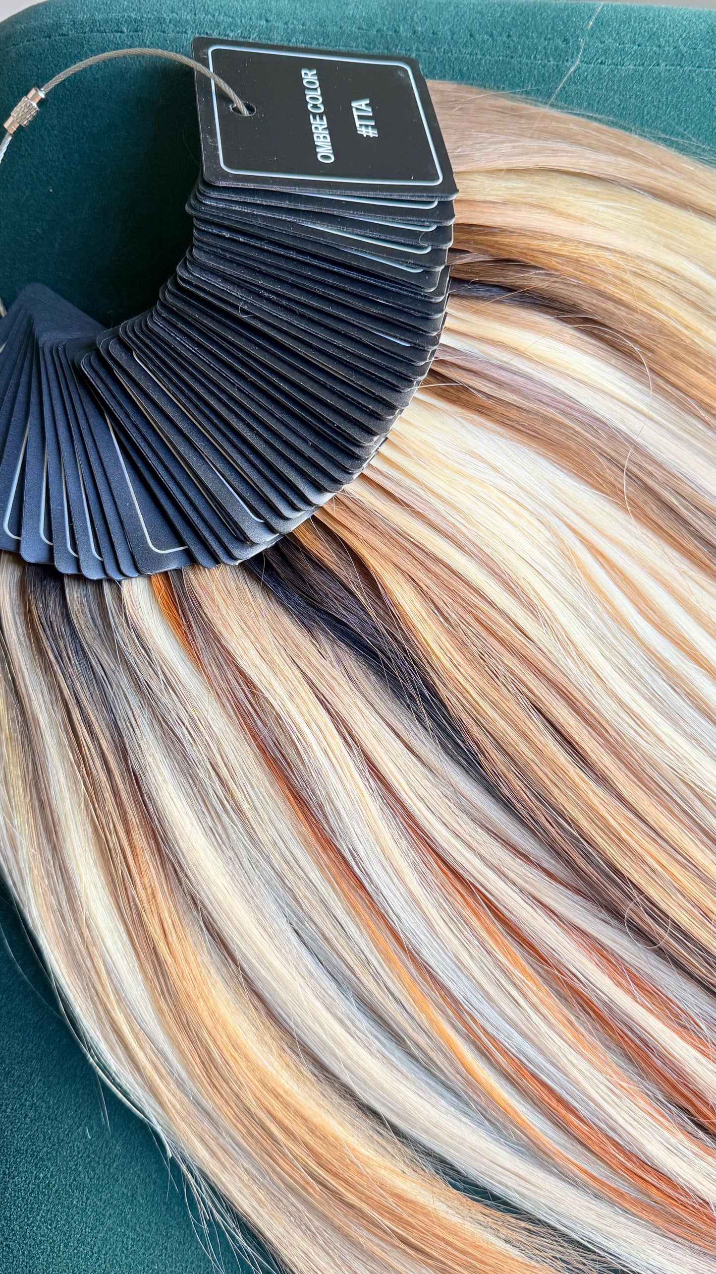 Human Hair Extensions Color Ring Blonde Brunette Balayage Piano Colors Human Hair Swatches Perfect Match for Extensions Toppers and Wigs
