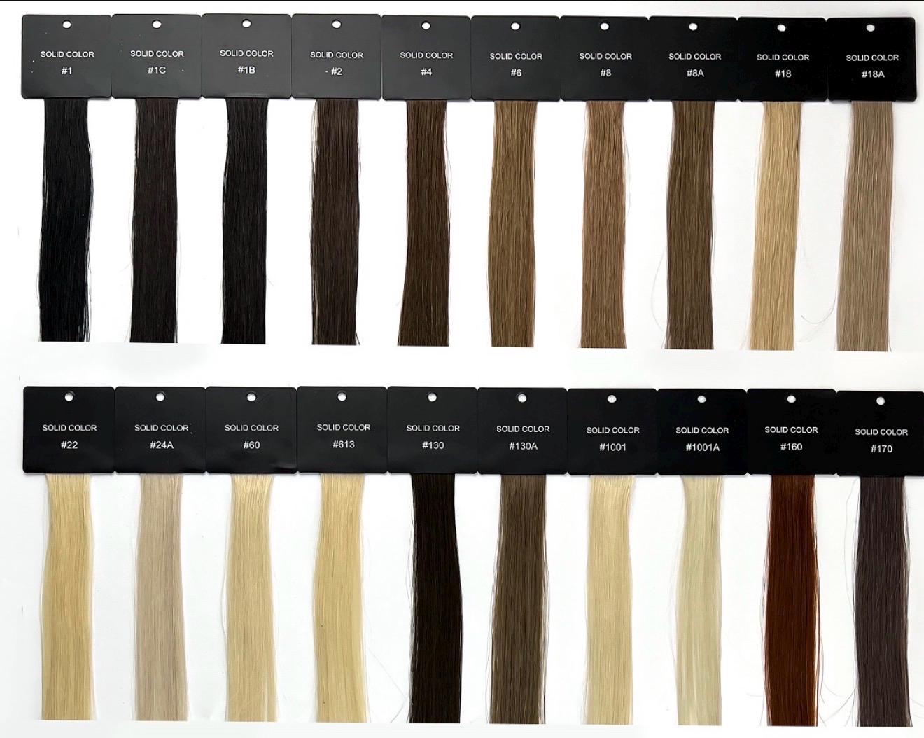 Human Hair Extensions Color Ring Blonde Brunette Balayage Piano Colors Human Hair Swatches Perfect Match for Extensions Toppers and Wigs
