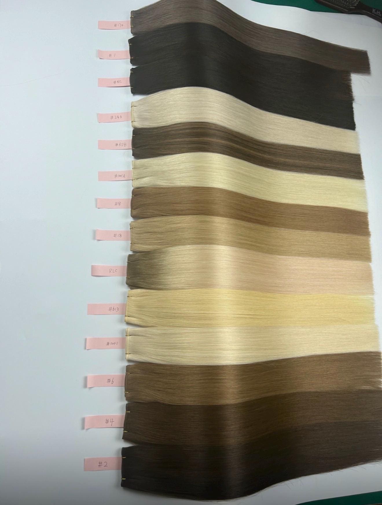 Human Hair Extensions Color Ring Blonde Brunette Balayage Piano Colors Human Hair Swatches Perfect Match for Extensions Toppers and Wigs