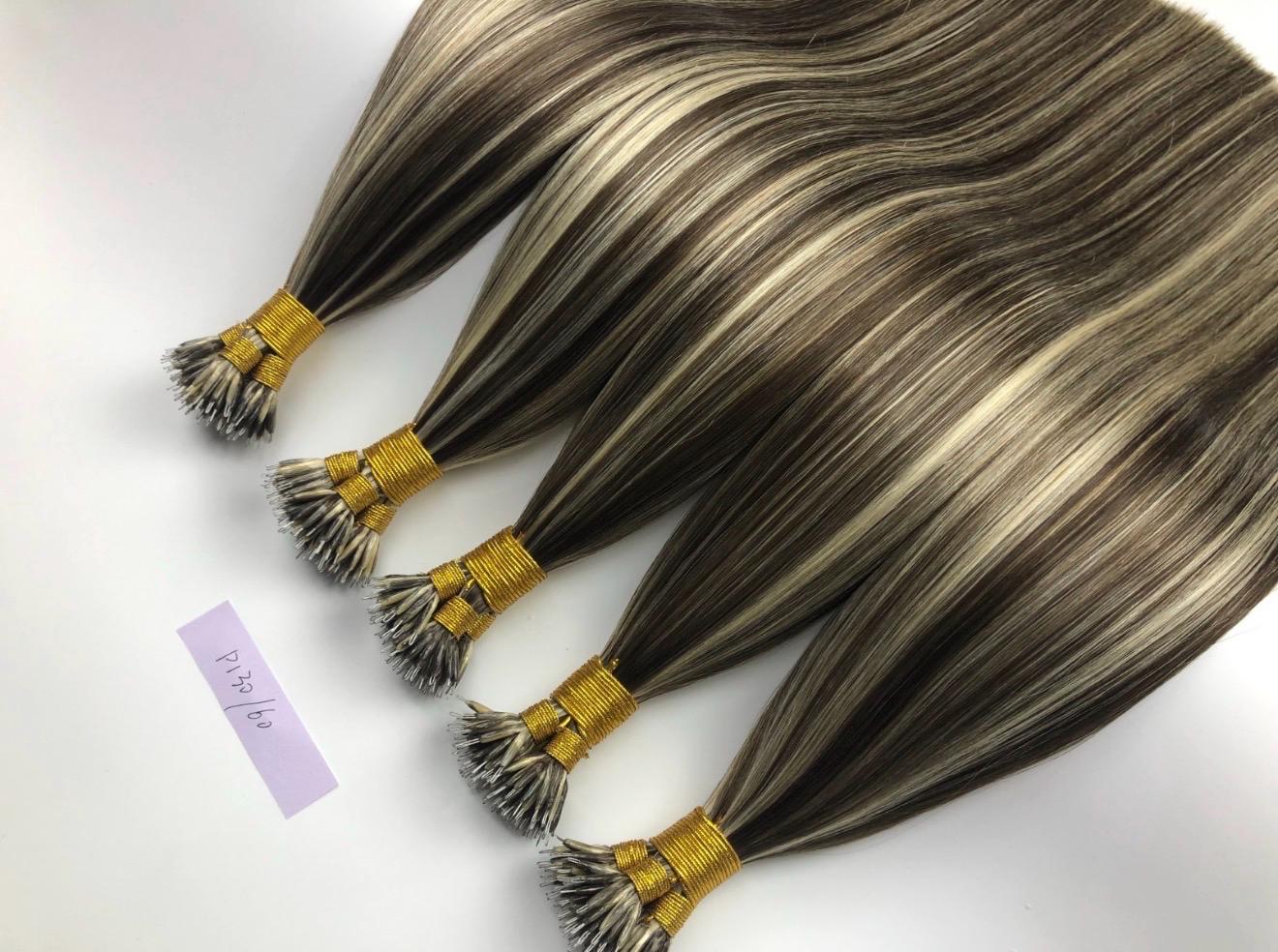 Human Hair Extensions Color Ring Blonde Brunette Balayage Piano Colors Human Hair Swatches Perfect Match for Extensions Toppers and Wigs