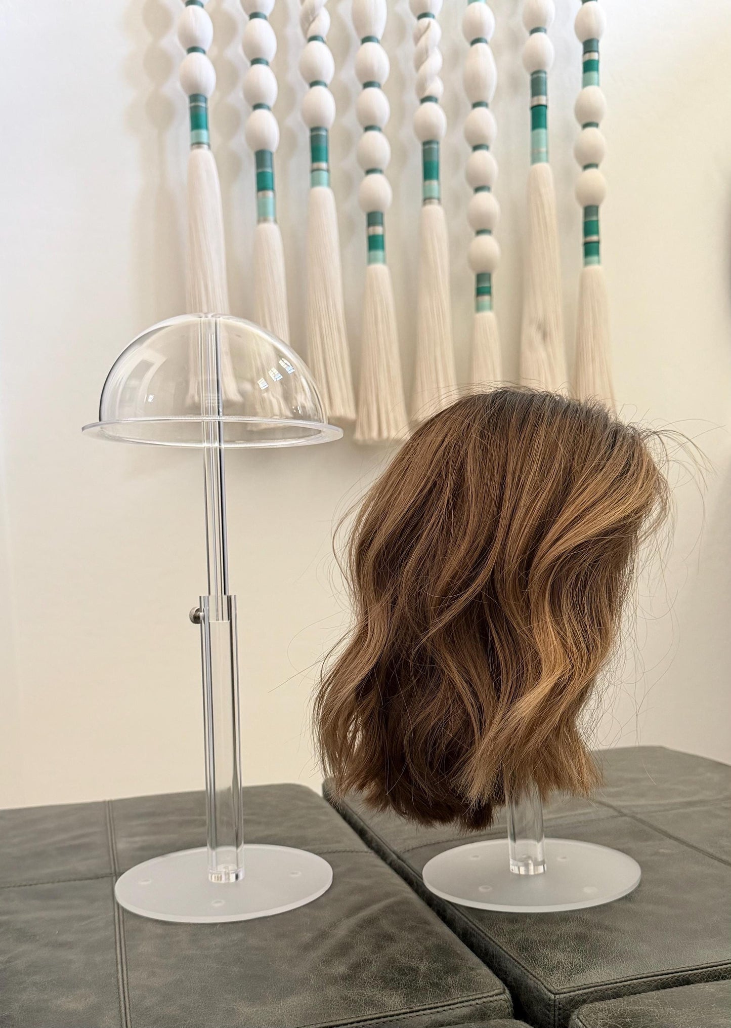 ONE Piece Wig acrylic stand for Storage & Drying | Holder for Human Hair and Synthetic Wigs | Space Saving Wig Organizer | Wig Not Included