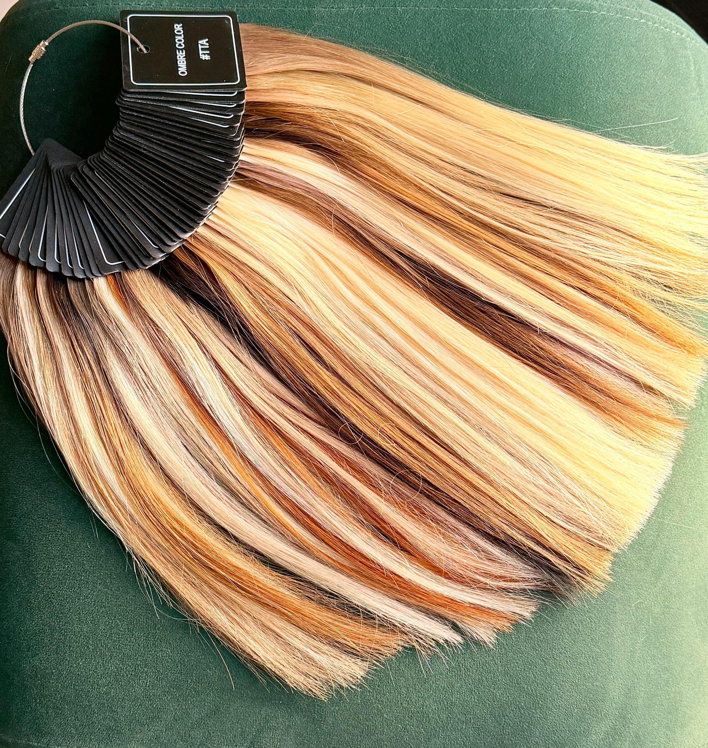 Human Hair Extensions Color Ring Blonde Brunette Balayage Piano Colors Human Hair Swatches Perfect Match for Extensions Toppers and Wigs