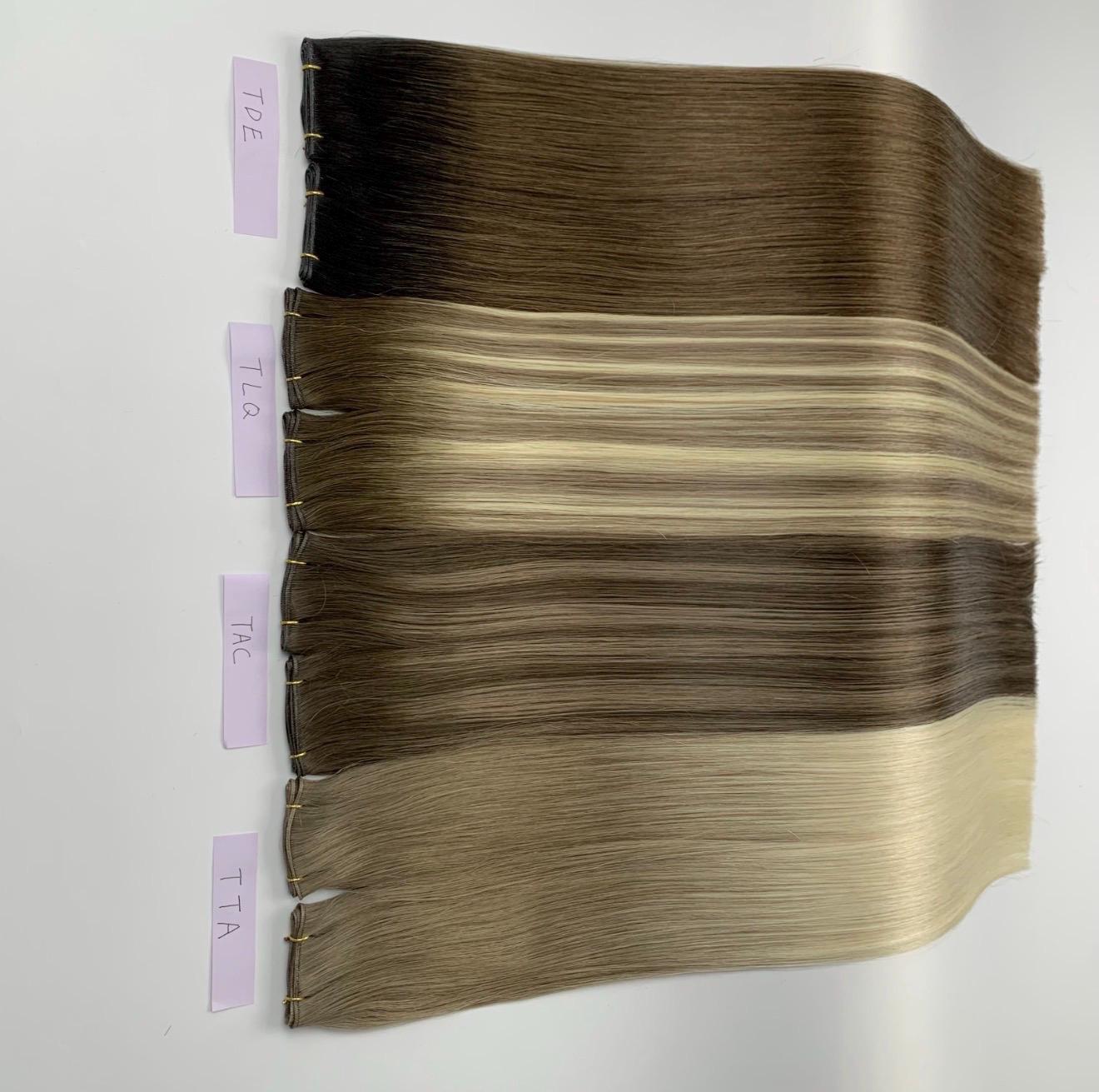 Human Hair Extensions Color Ring Blonde Brunette Balayage Piano Colors Human Hair Swatches Perfect Match for Extensions Toppers and Wigs