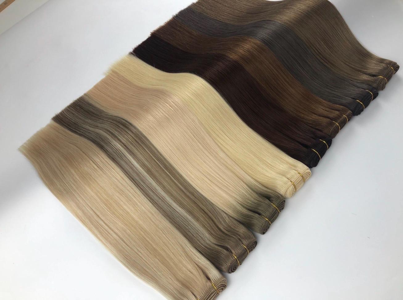 Human Hair Extensions Color Ring Blonde Brunette Balayage Piano Colors Human Hair Swatches Perfect Match for Extensions Toppers and Wigs