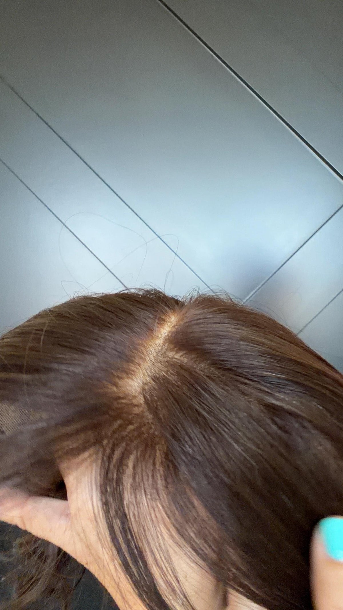 BERTHA 9x9 Clipless European Human Hair Topper | 5x5 Lace front topper, Dark Brown #3, 16-26”, color customization available