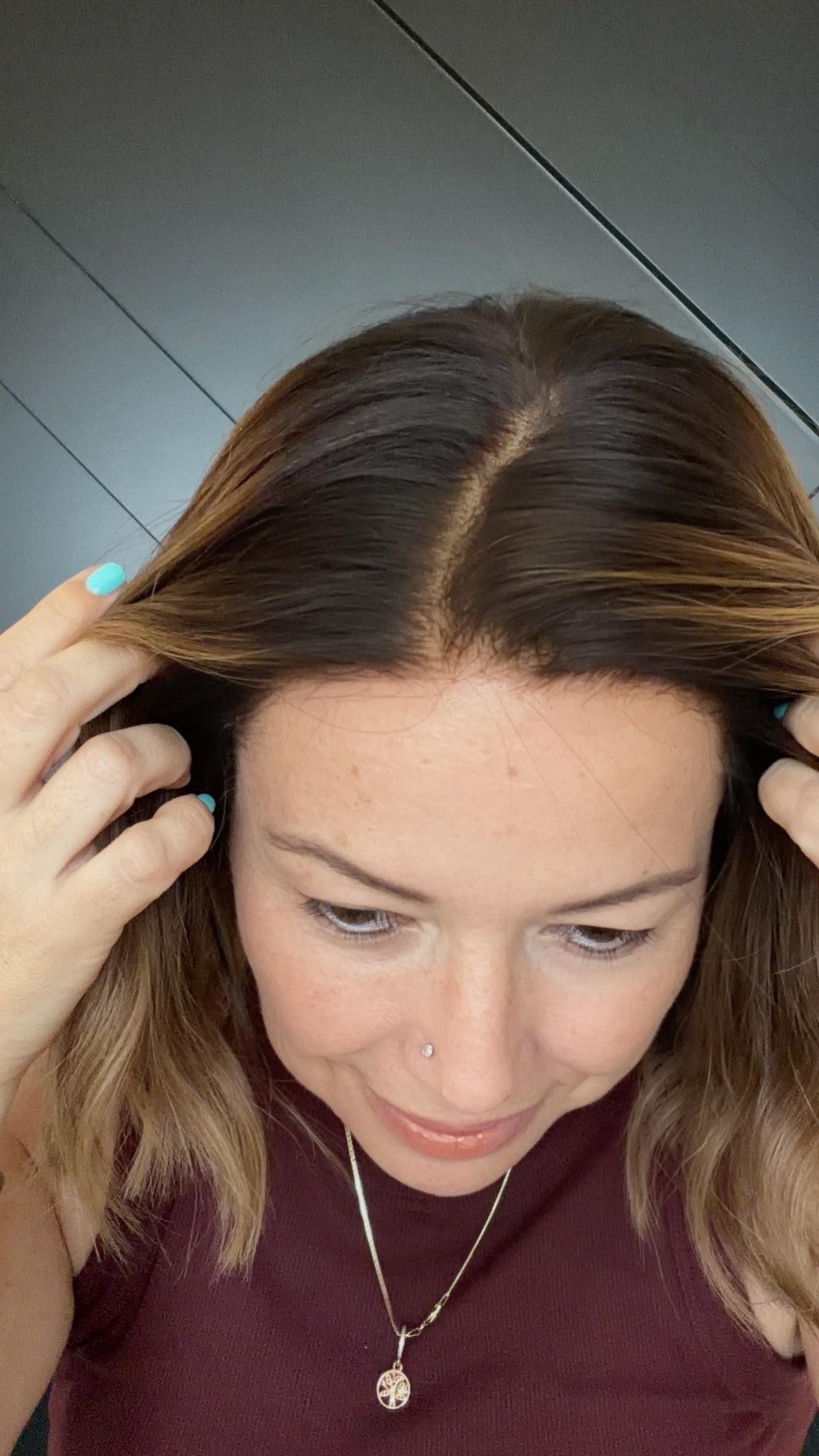 ROSS Lace Front Wig with Liner | Premium European Human Hair | Brunette Blonde Balayage | Natural Density | 18”-26” Bleached Knots