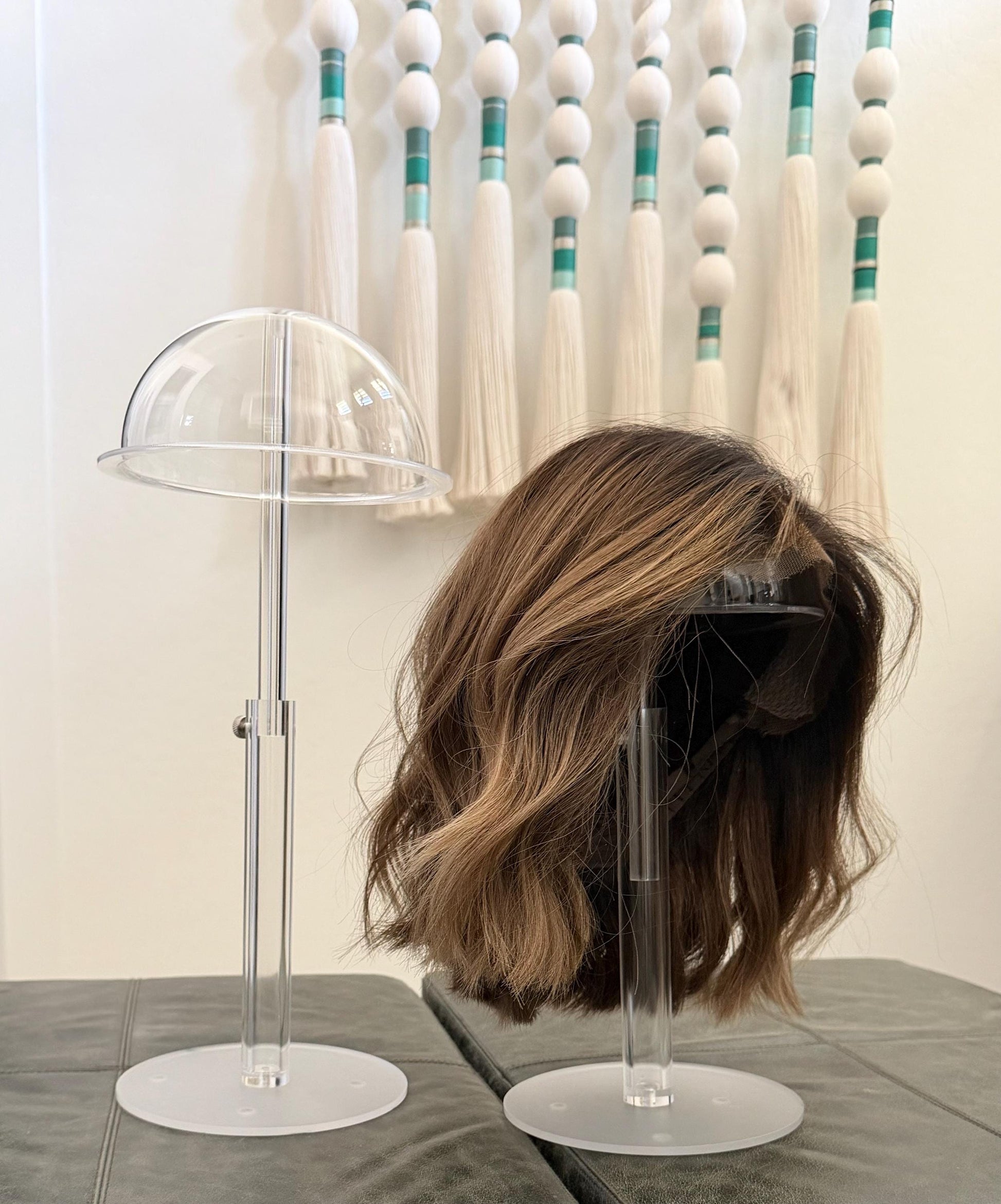 ONE Piece Wig acrylic stand for Storage & Drying | Holder for Human Hair and Synthetic Wigs | Space Saving Wig Organizer | Wig Not Included