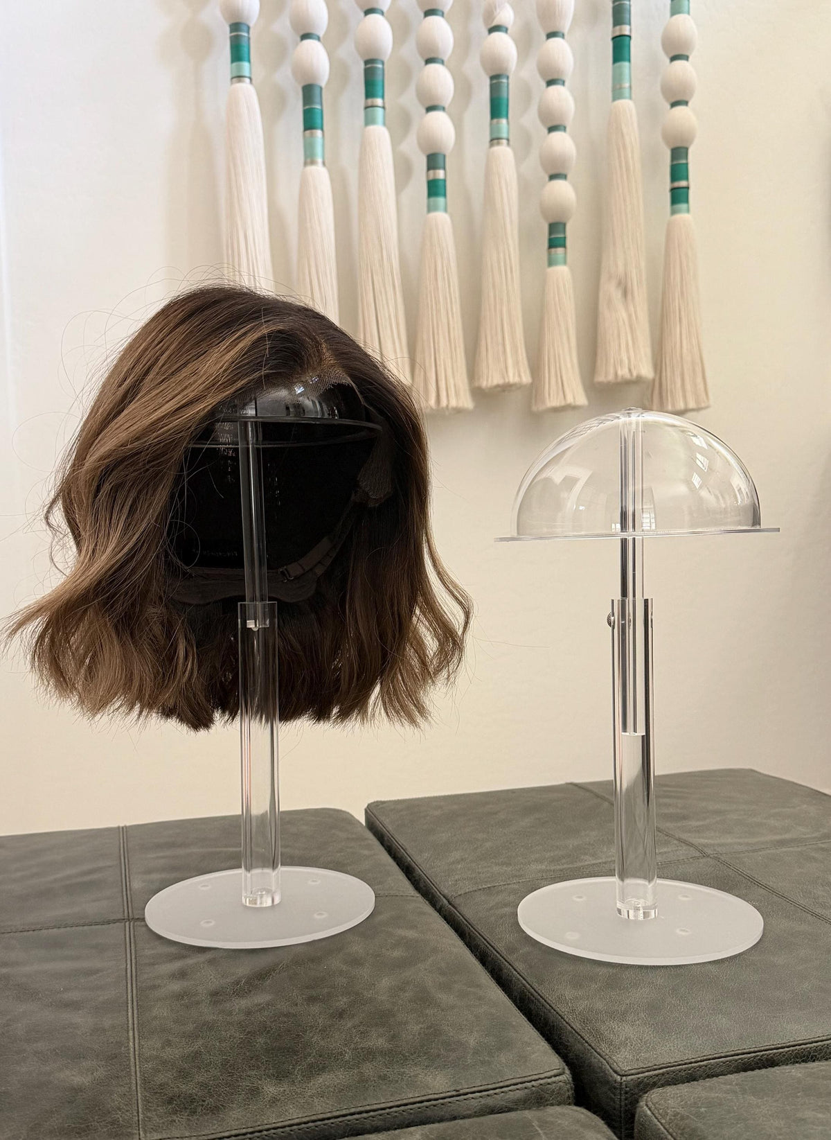 ONE Piece Wig acrylic stand for Storage & Drying | Holder for Human Hair and Synthetic Wigs | Space Saving Wig Organizer | Wig Not Included