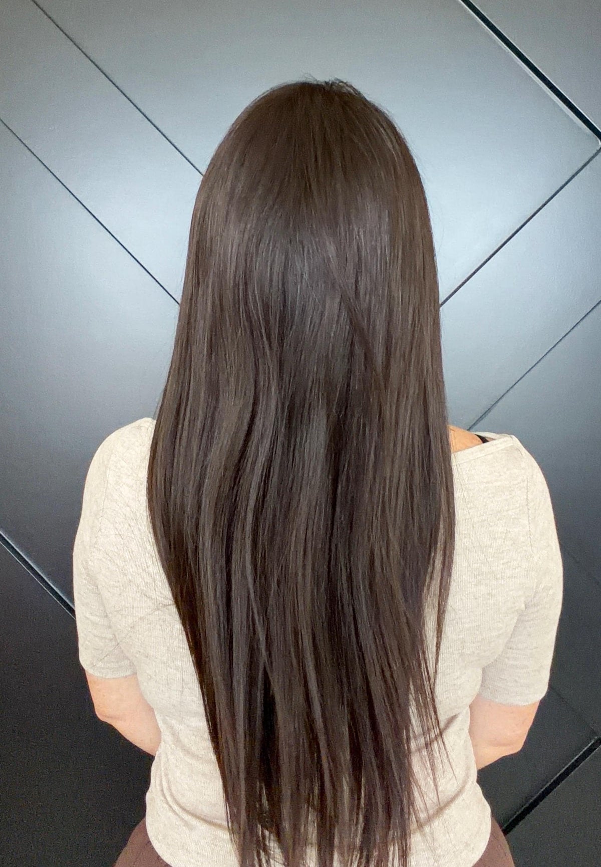 SALTINE Layered Brazilian Remy Human Hair Wig | Low Density 13x6 Lace Top Wig | color#2 Dark Brown | 26”-32” Bleached Knots