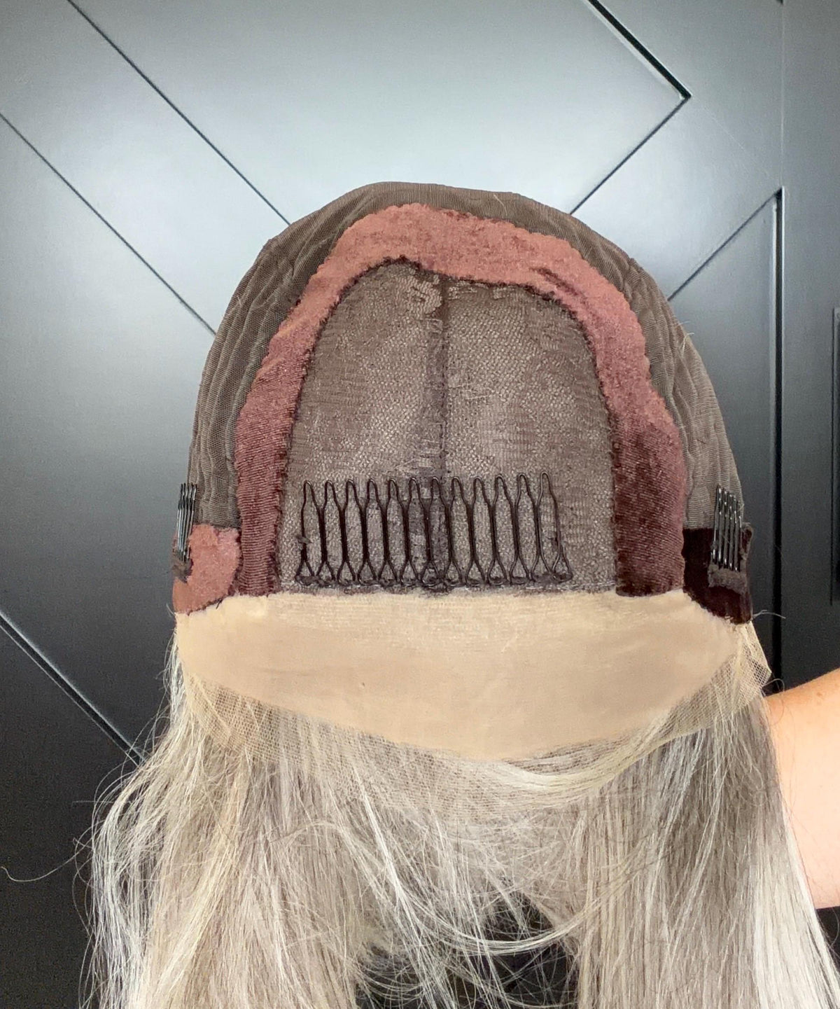 YOLANDA Layered European Remy Human Hair Wig | Natural Density 5x5” French Drawn front lace| 12-16” salt and pepper wig