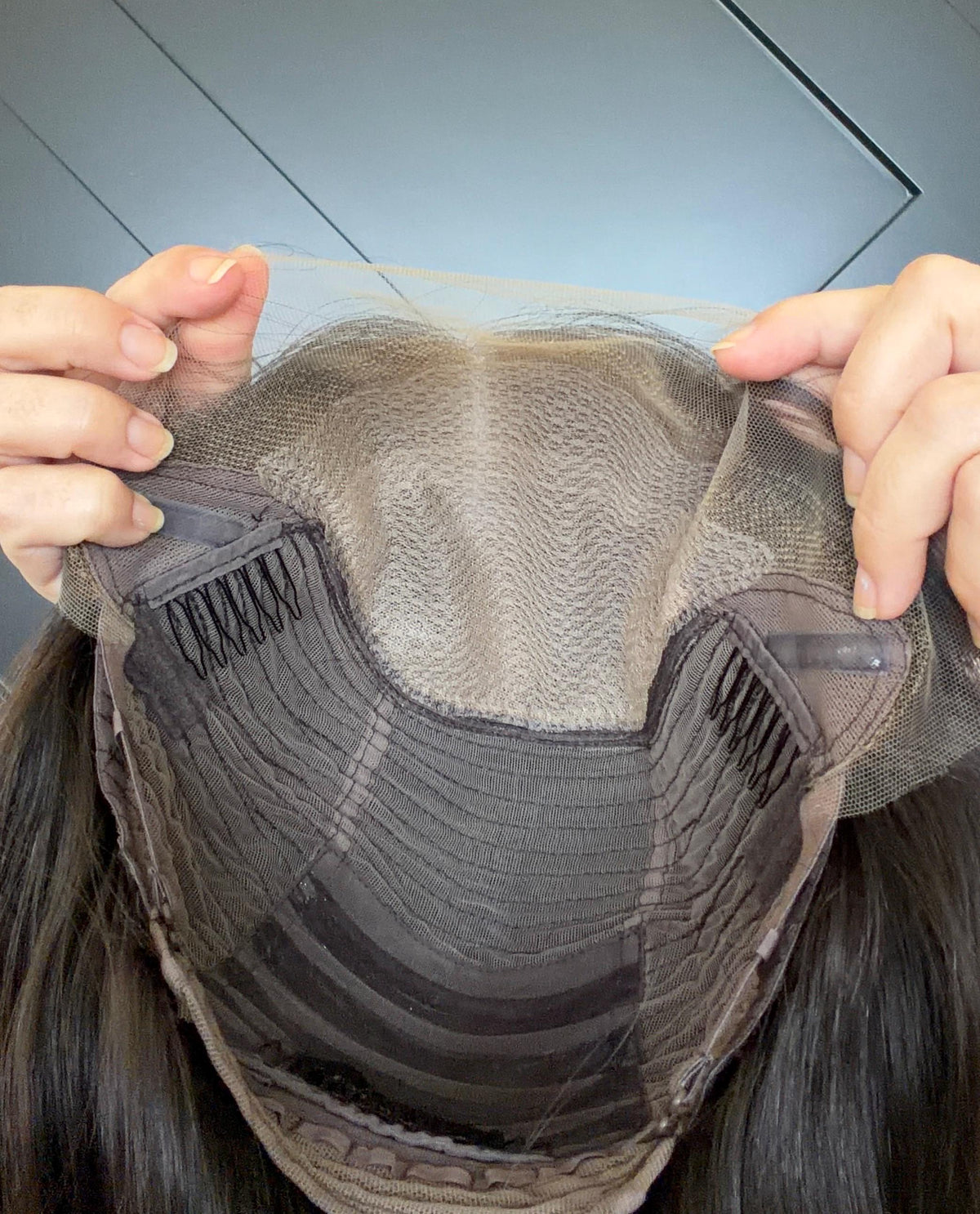 SALTINE Layered Brazilian Remy Human Hair Wig | Low Density 13x6 Lace Top Wig | color#2 Dark Brown | 26”-32” Bleached Knots