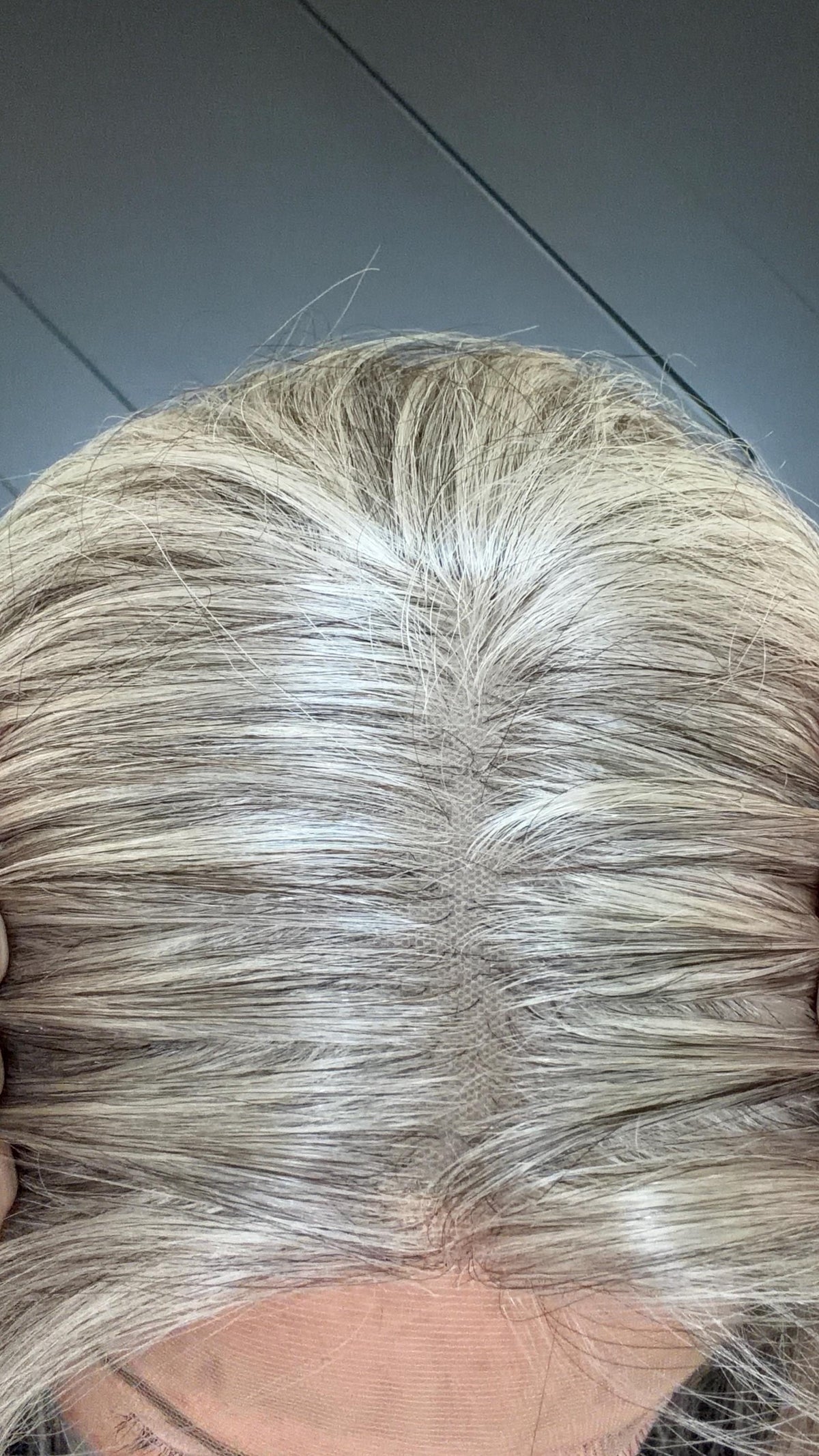 YOLANDA Layered European Remy Human Hair Wig | Natural Density 5x5” French Drawn front lace| 12-16” salt and pepper wig