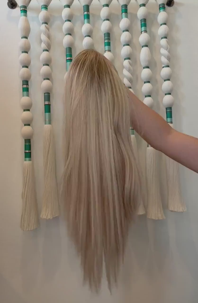 PARFAIT 18"  8x8 topper 4x4 Silk Top Human Hair Topper – Ashy Blonde with dimension | Realistic Scalp Look | Brazilian Remy Human Hair