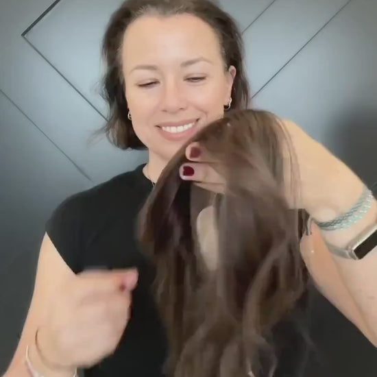 Human Hair Hairline Topper 2x10 | Lace | Halo Strap | Ear-to-Ear Coverage | Hand-Tied | Receding Hairline & Hair Loss | ANYA