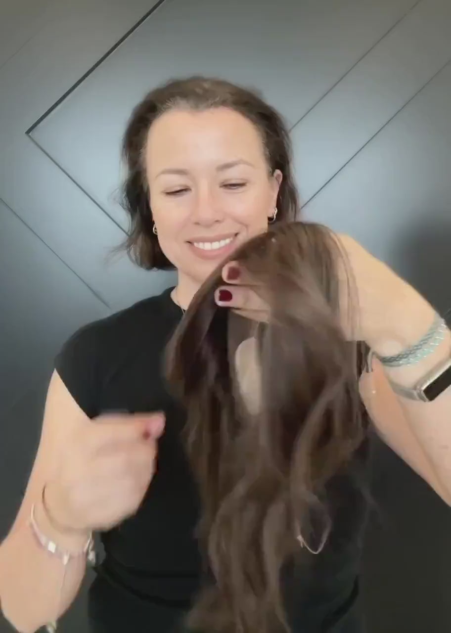 Human Hair Hairline Topper 2x10 | Lace | Halo Strap | Ear-to-Ear Coverage | Hand-Tied | Receding Hairline & Hair Loss | ANYA