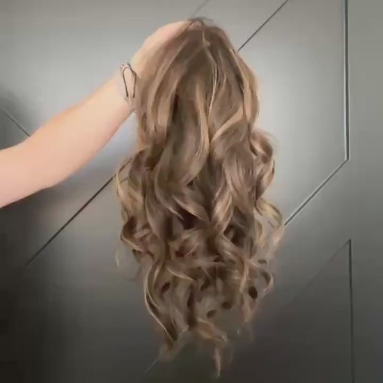 PAMELA 14  Custom-Made Brazilian Premium Hair Topper 14"  medium  Density  Custom Color & Size