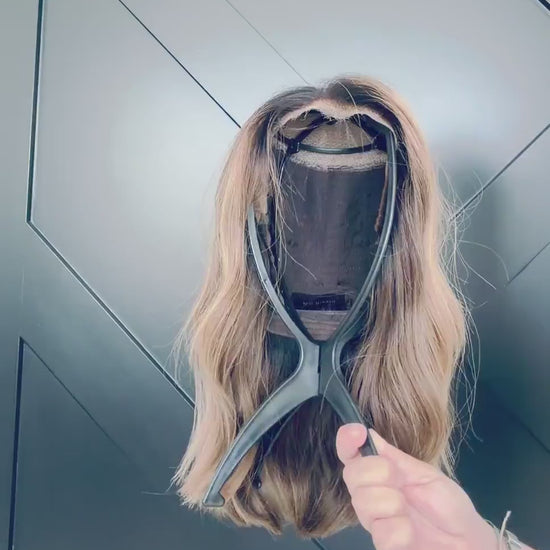 Portable Foldable Plastic Wig Stand for Wigs, Toppers, Styling, Drying, Storage