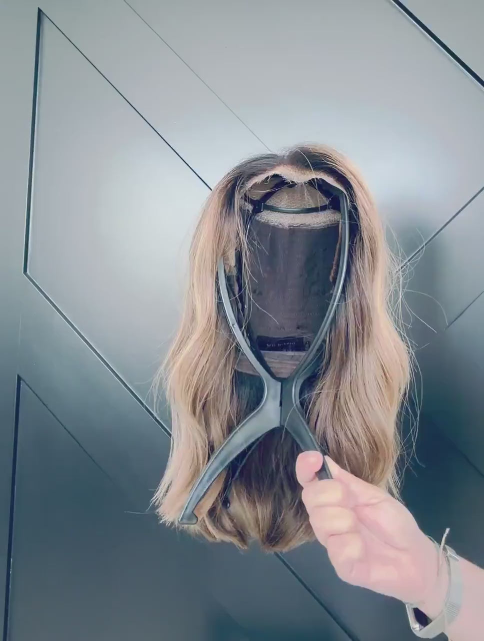 Portable Foldable Plastic Wig Stand for Wigs, Toppers, Styling, Drying, Storage