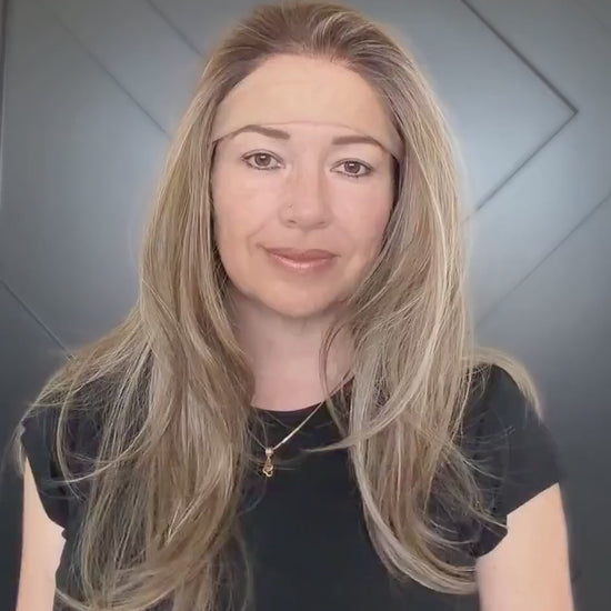 30" Lace Front Wig – Heat-Resistant Futura Fiber, Highlight Blonde Balayage Natural density Layered Haircut customization available RIO